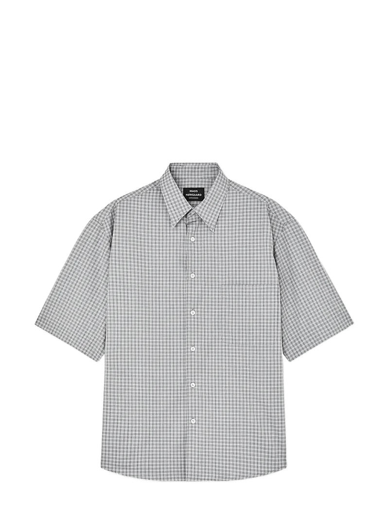 Mads Nørgaard - Cotton Soft Oskar Shirt SS - stribede skjorter - sky captain ch. - 1