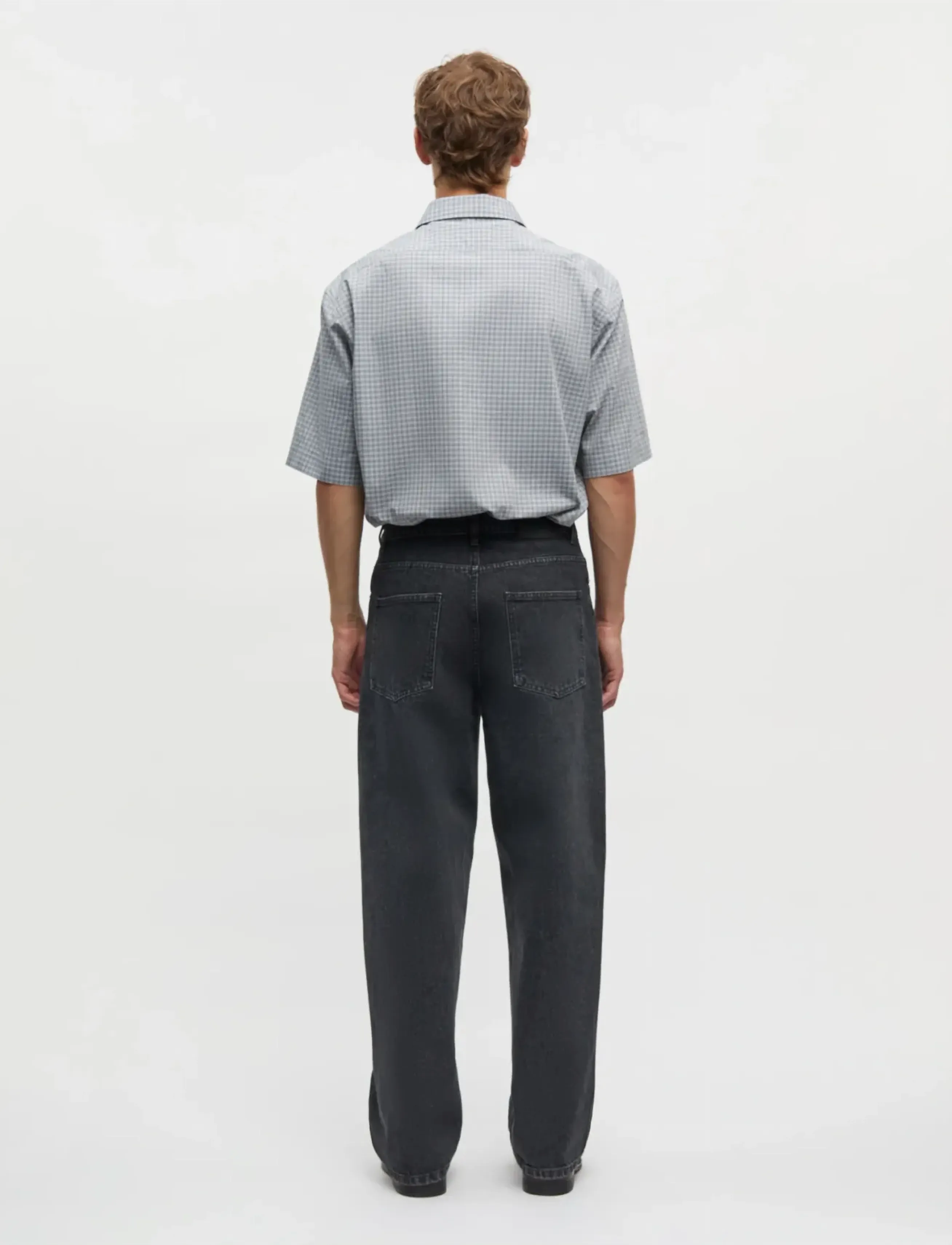 Mads Nørgaard - Cotton Soft Oskar Shirt SS - triibulised särgid - sky captain ch. - 2