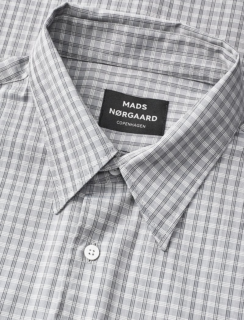 Mads Nørgaard - Cotton Soft Oskar Shirt SS - stribede skjorter - sky captain ch. - 3