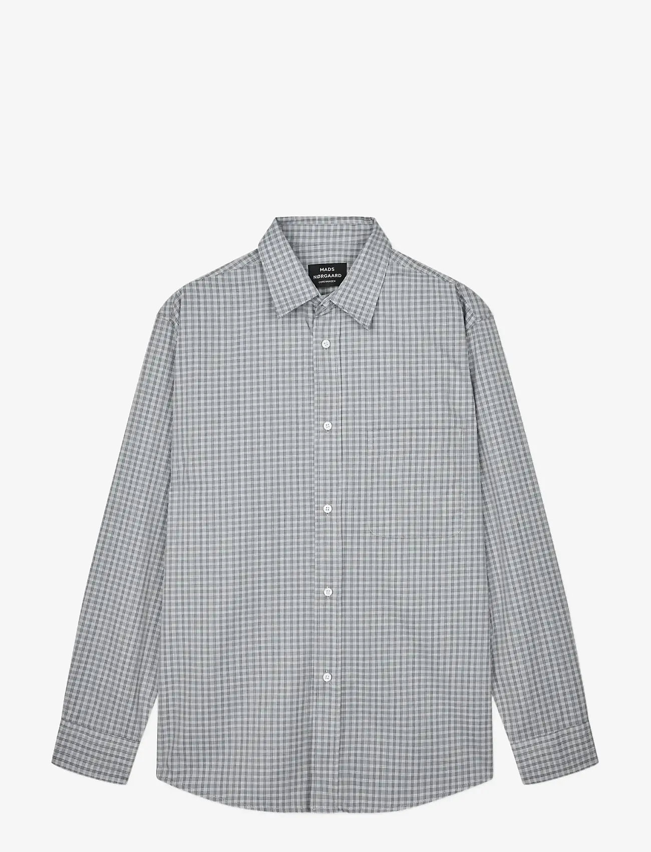 Mads Nørgaard - Cotton Soft Marcel Shirt - chemises à rayures - sky captain ch. - 1
