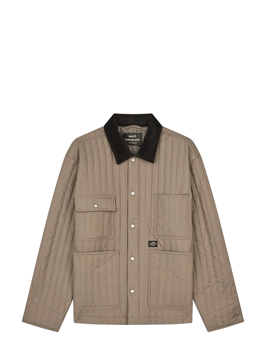 Mads Nørgaard - Quilt Chore Jacket - kurtki wiosenne - walnut - 1