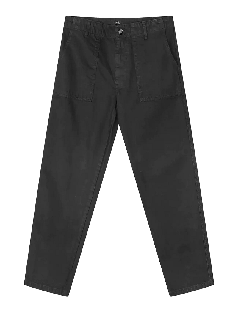 Mads Nørgaard - Sunrise Twill Jay Work Pants - casual byxor - black - 1