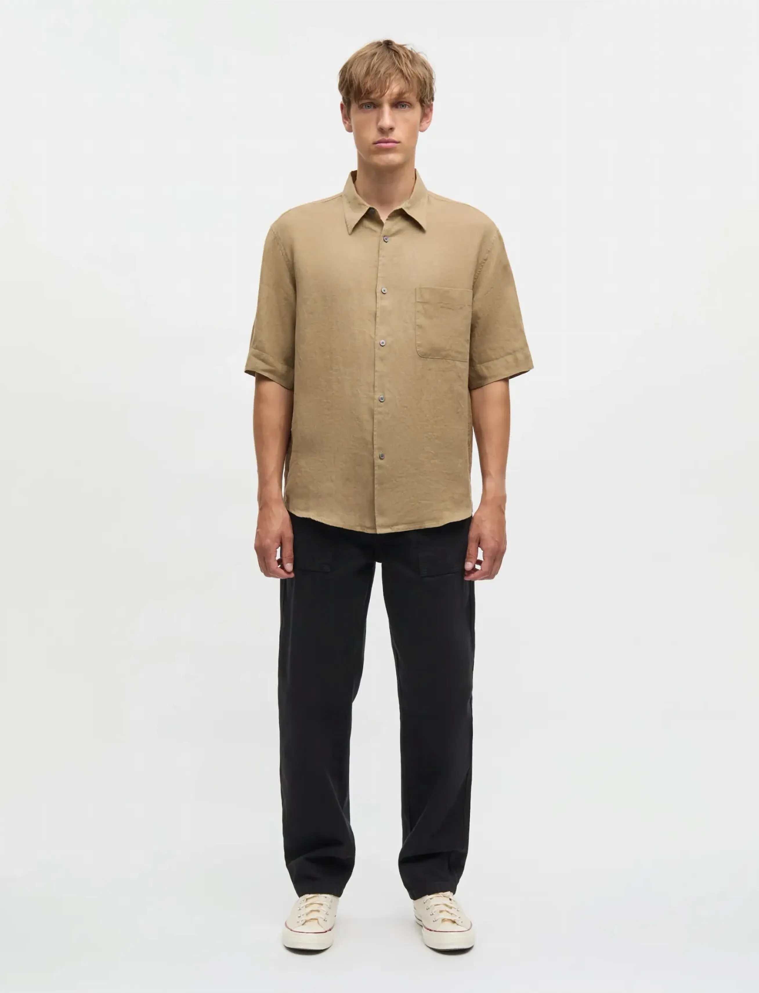Mads Nørgaard Sunrise Twill Jay Work Pants, 31, Trousers, Schwarz - Casual, Männerswear