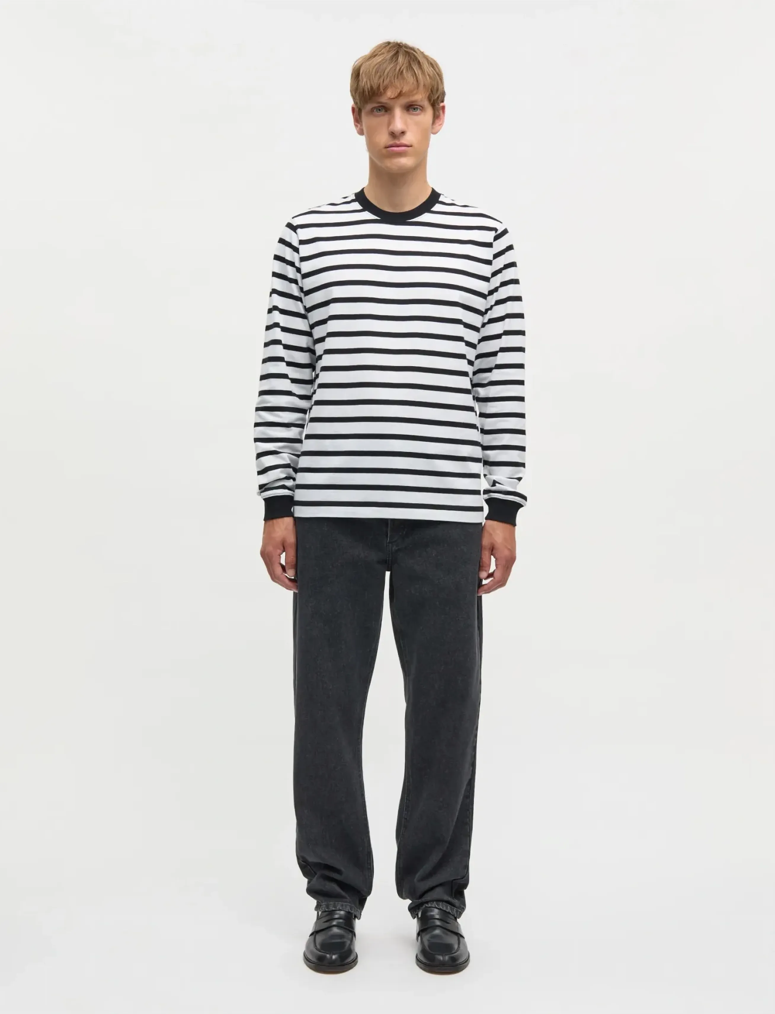 Mads Nørgaard Arizona Black Denim Coen Jeans - Jeans - BLACK GREY STONE WASH / black