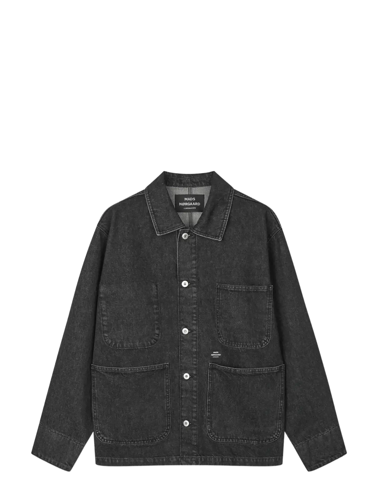 Arizona Black Denim Chore Jacket - BLACK GREY STONE WASH