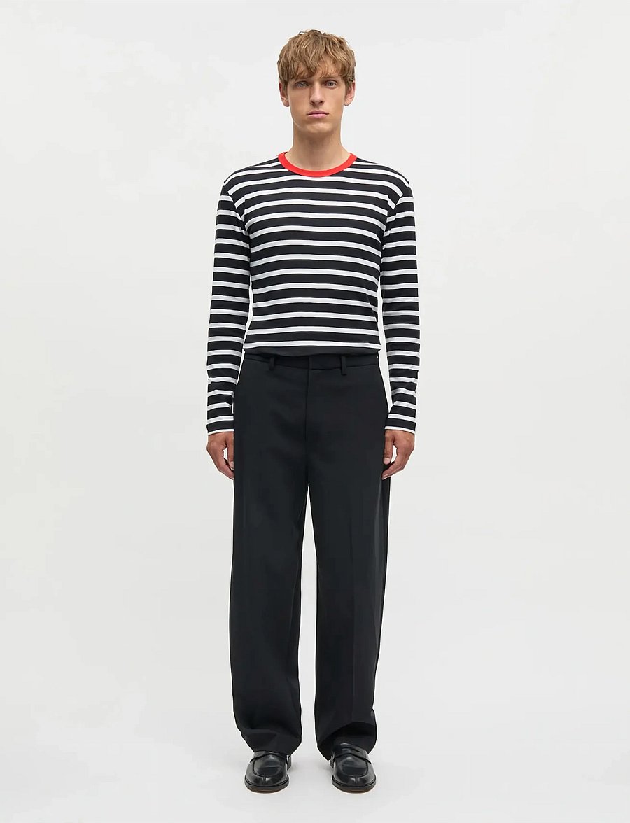 Mads Nørgaard - Dense Weave Henry Pants - anzugshosen - black - 0