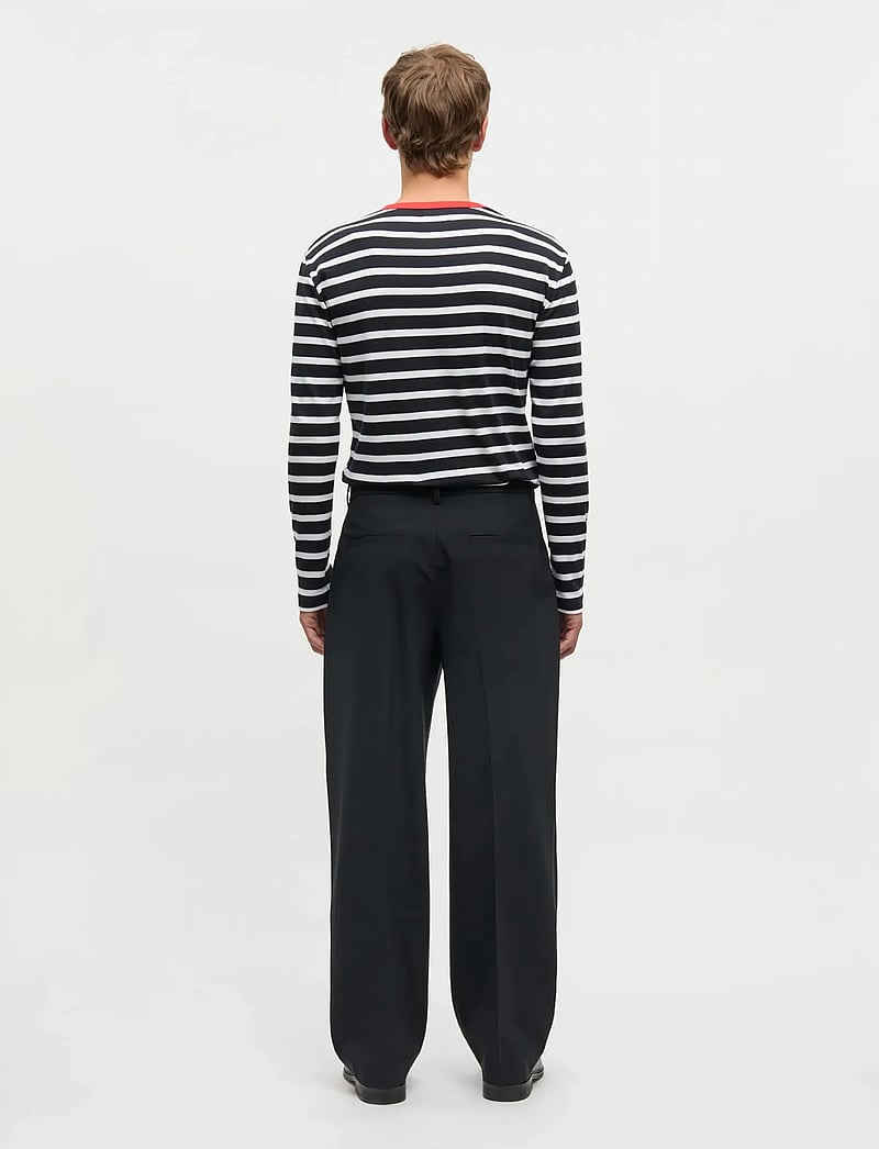 Mads Nørgaard - Dense Weave Henry Pants - Ülikonnapüksid - black - 2