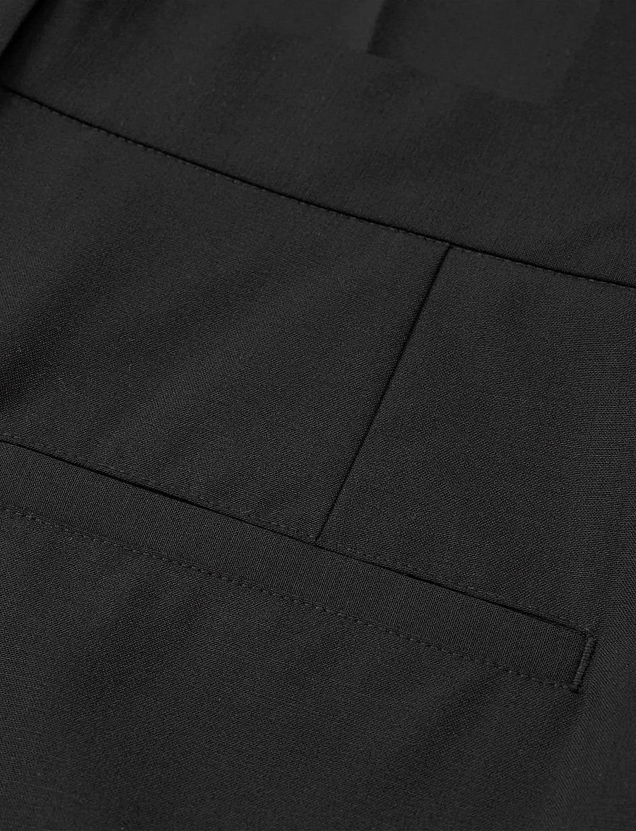 Mads Nørgaard - Dense Weave Henry Pants - anzugshosen - black - 3