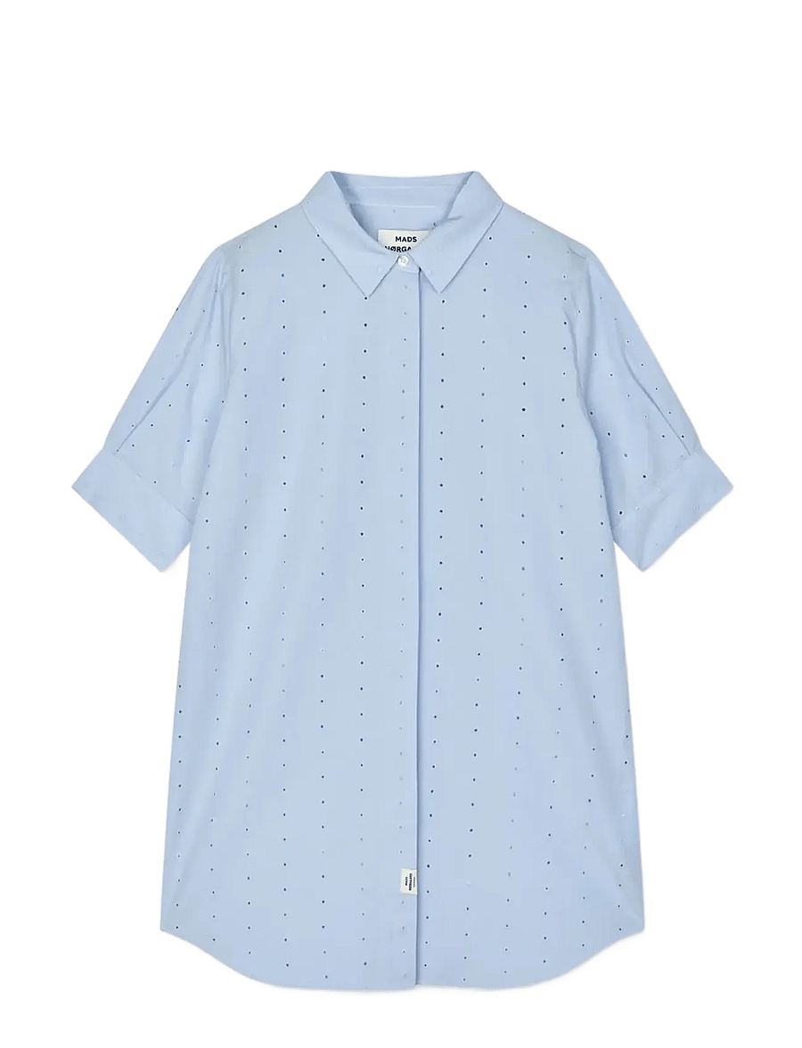 Mads Nørgaard - Broda Naya Dress - kortærmede hverdagskjoler - cashmere blue - 1