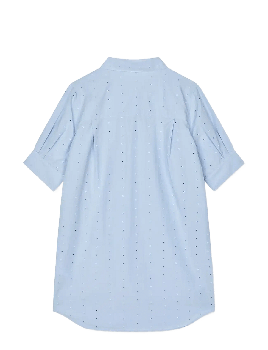 Mads Nørgaard - Broda Naya Dress - kortærmede hverdagskjoler - cashmere blue - 2