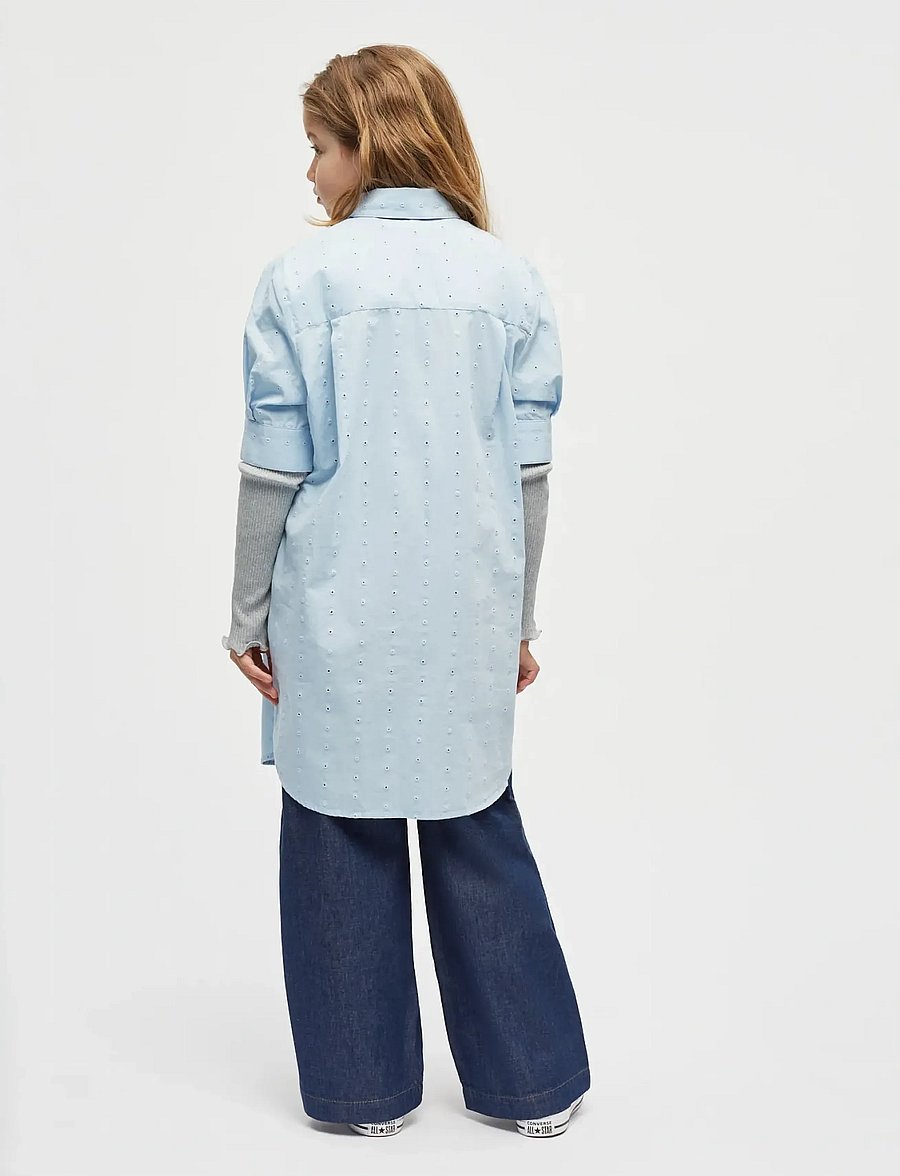 Mads Nørgaard - Broda Naya Dress - kortærmede hverdagskjoler - cashmere blue - 3