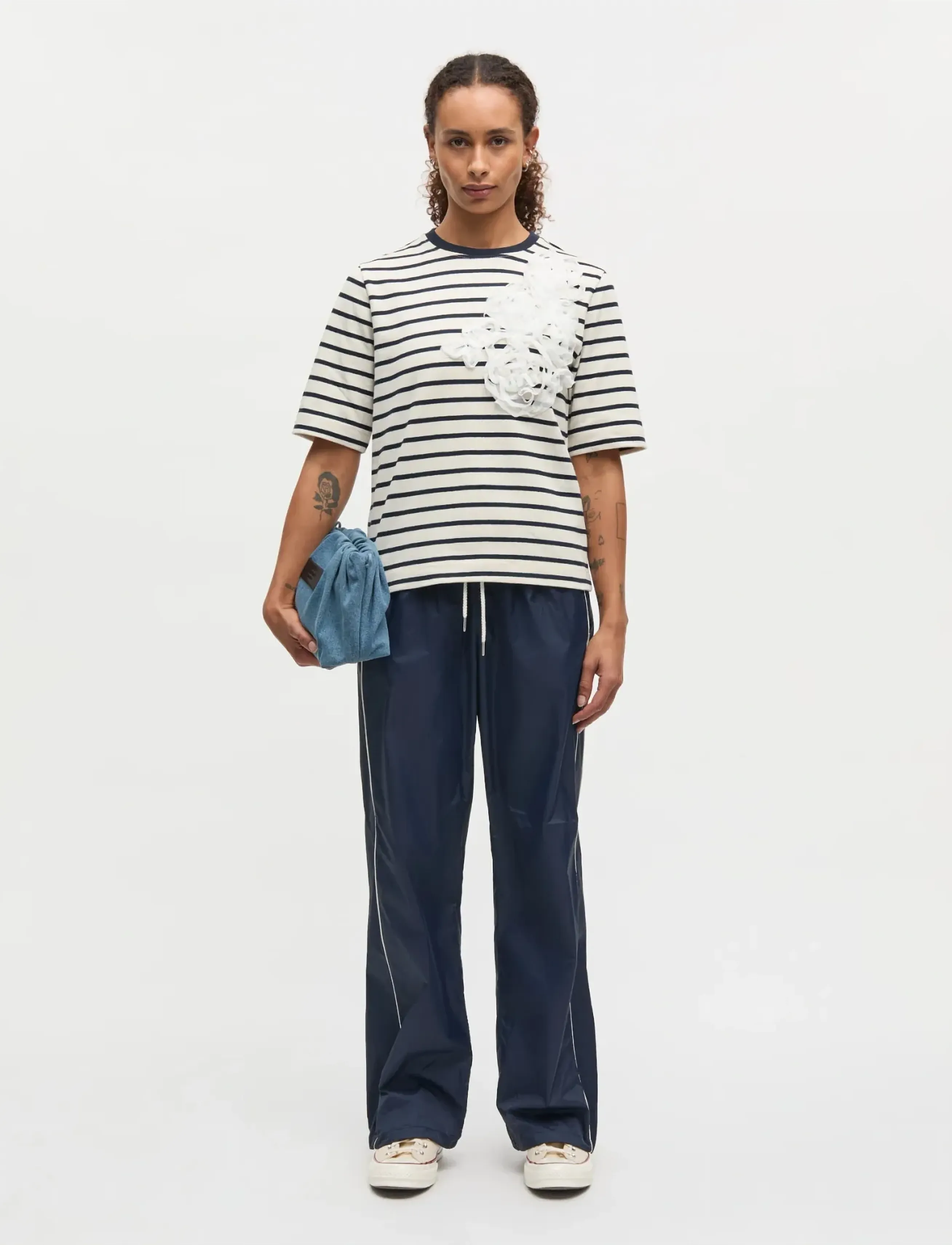 Mads Nørgaard Pablo Malle Tee, XS, Navy, T-Shirts & Toppe > Kortærmede, Dame