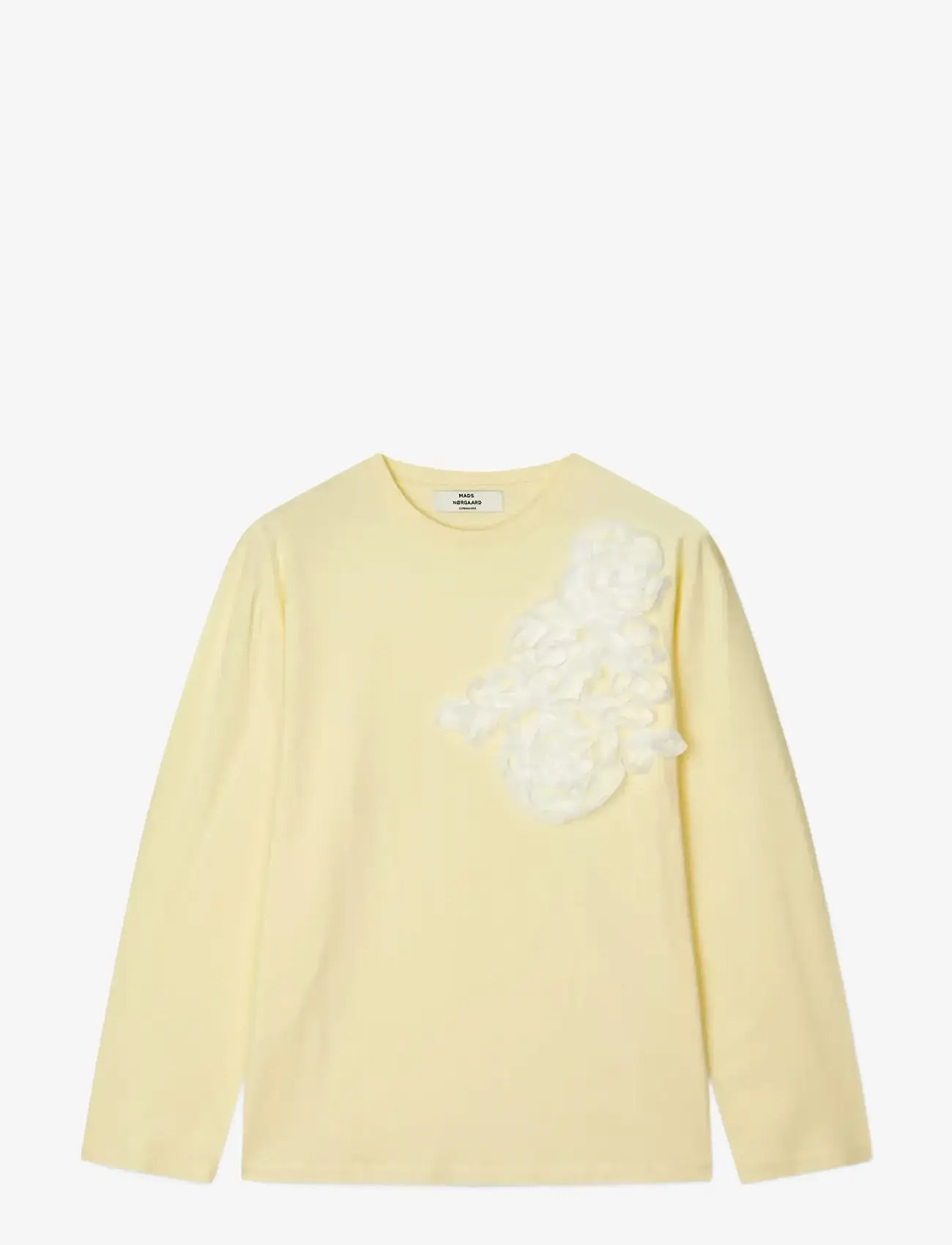 Mads Nørgaard - Single Cotton Jerry Tee LS - langærmede toppe - almond oil - 1