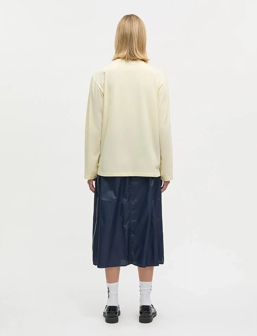 Mads Nørgaard - Single Cotton Jerry Tee LS - langærmede toppe - almond oil - 2