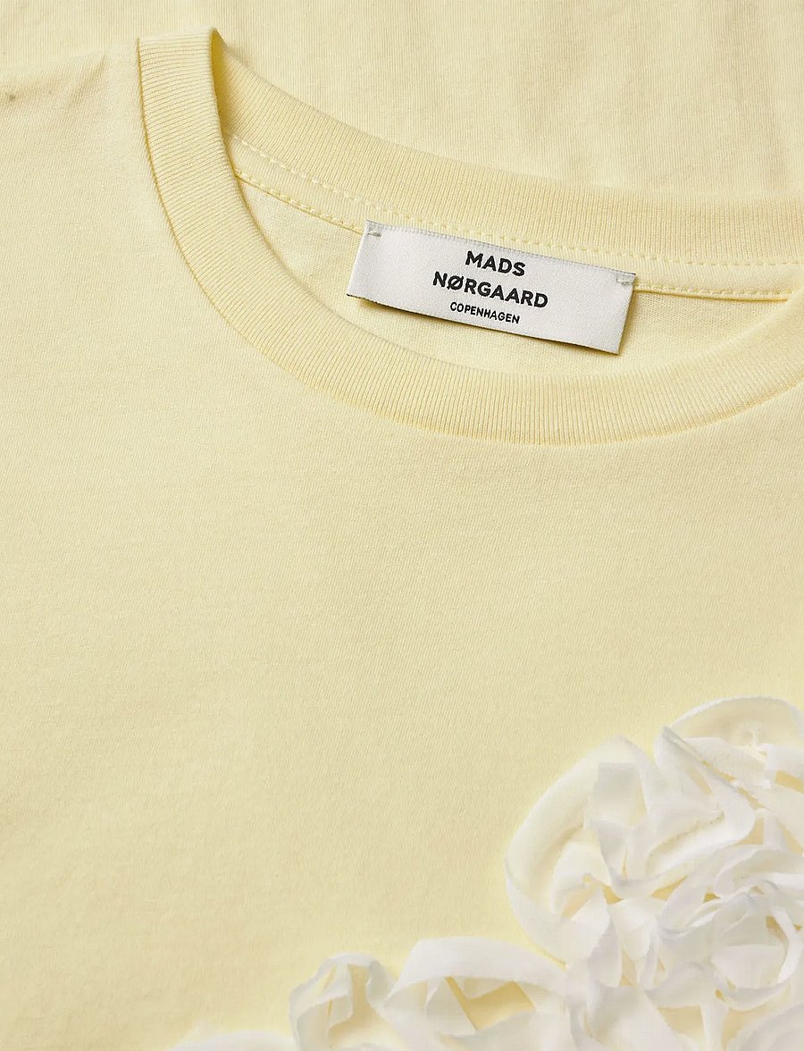 Mads Nørgaard - Single Cotton Jerry Tee LS - langærmede toppe - almond oil - 3