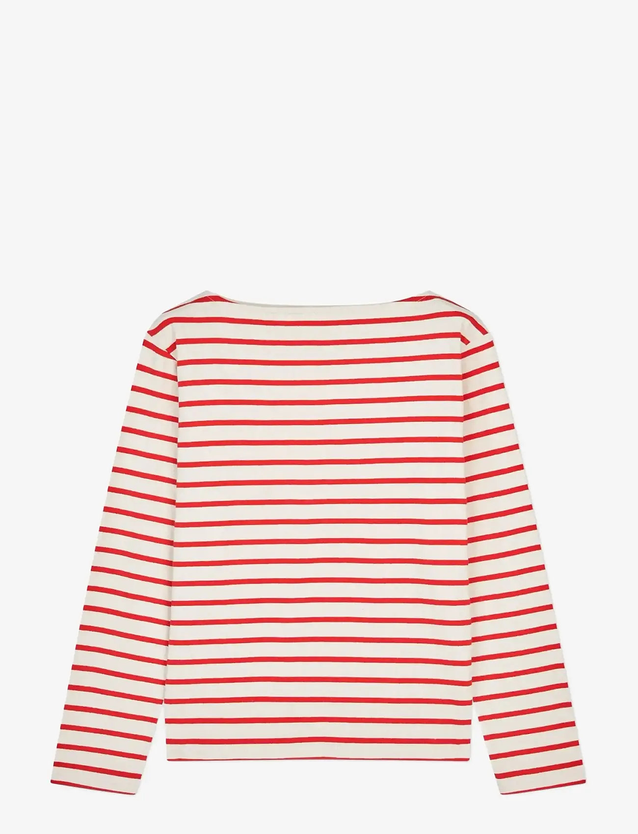 Mads Nørgaard - Pablo Gabi Tee LS - pikkade varrukatega alussärgid - vanilla ice/fiery red - 1