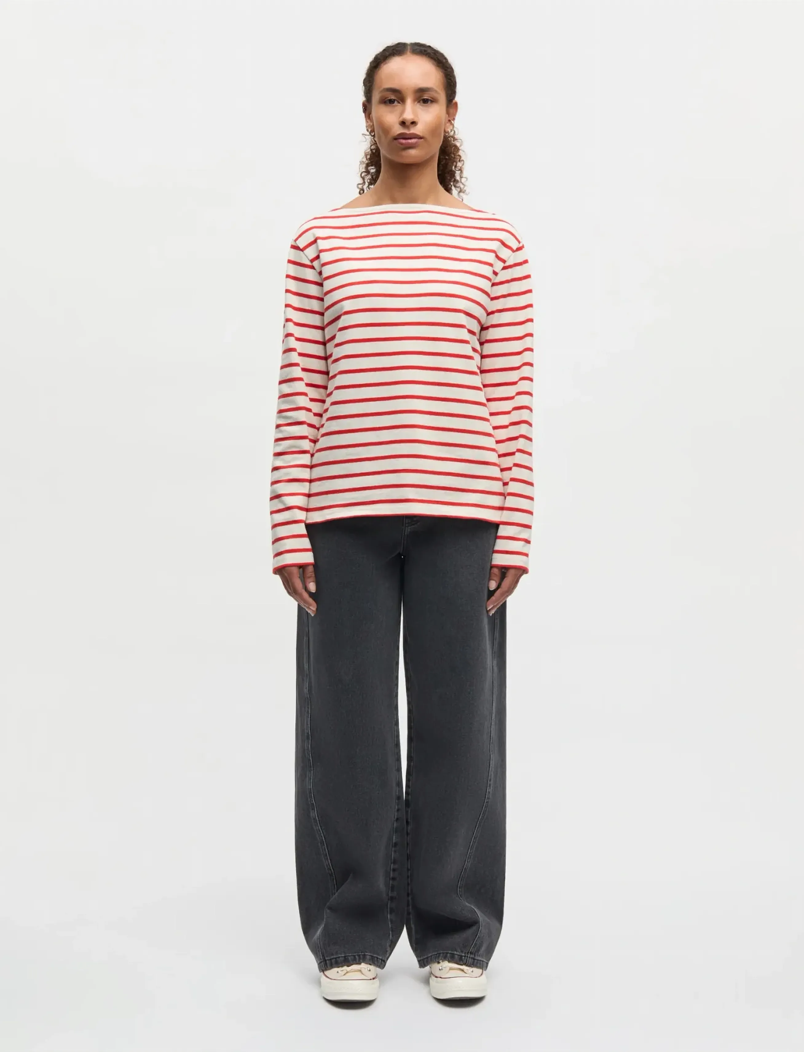 Mads Nørgaard Pablo Gabi Tee Ls, S, Red, T-Shirts & Toppe > Langærmede, Dame