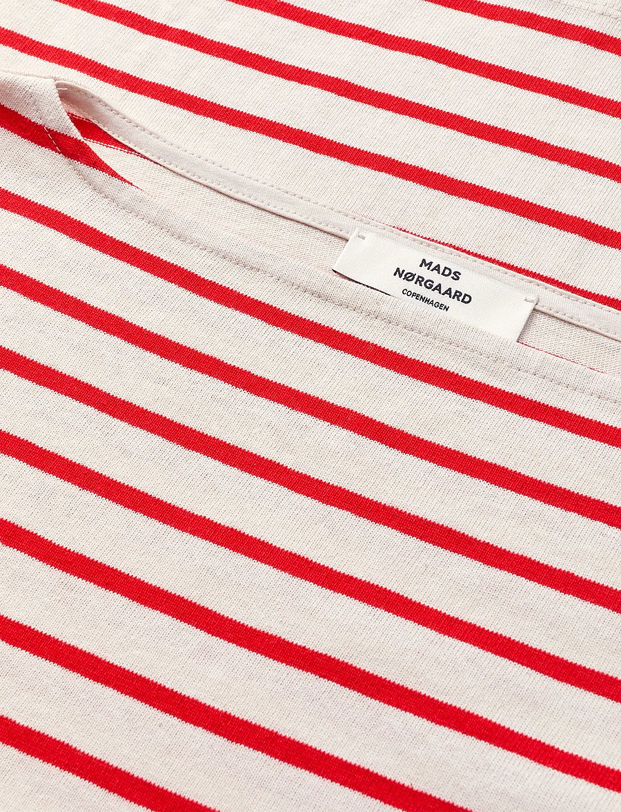 Mads Nørgaard - Pablo Gabi Tee LS - langärmlige tops - vanilla ice/fiery red - 3