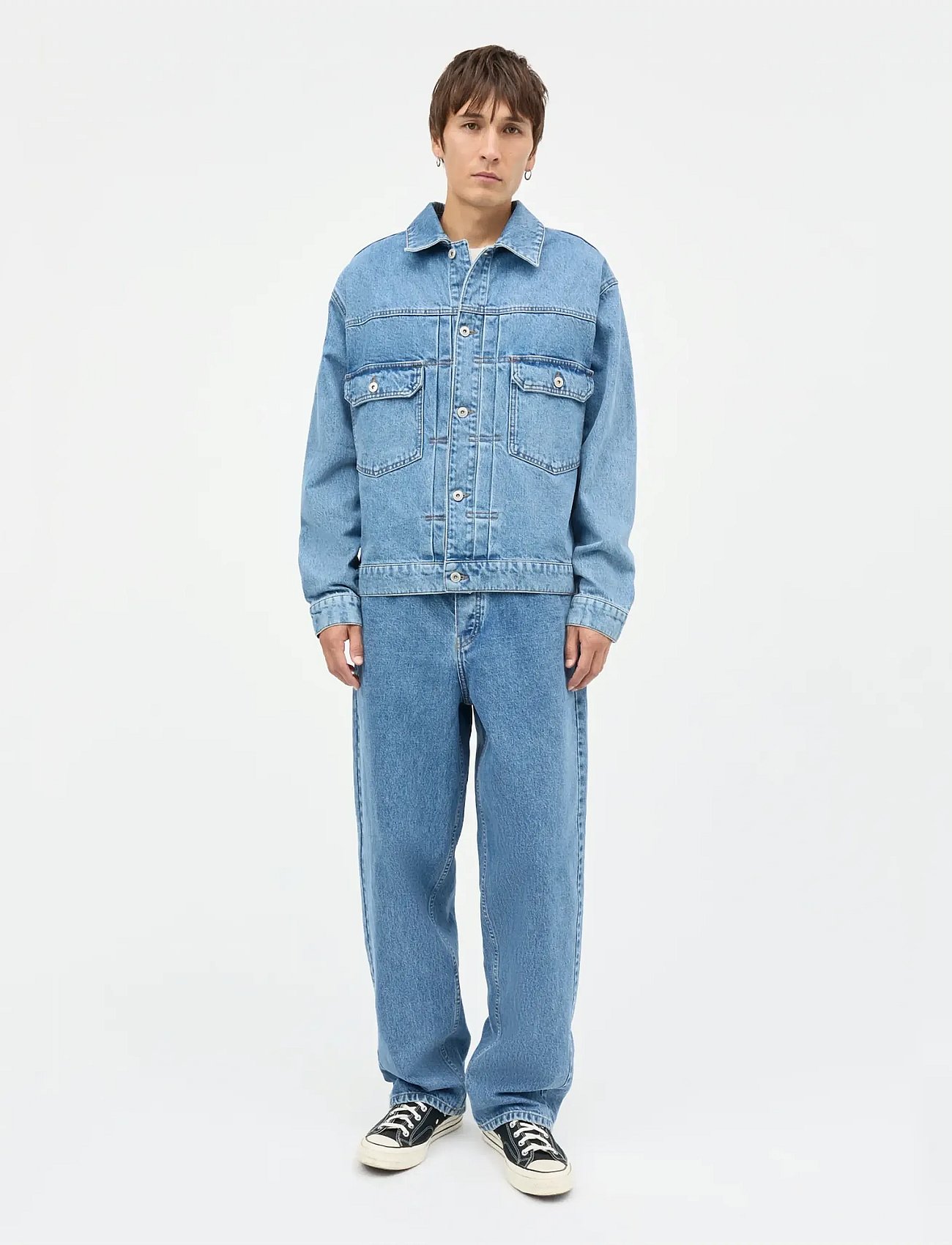 Arizona Denim Trucker Jacket - MID BLUE STONE WASH