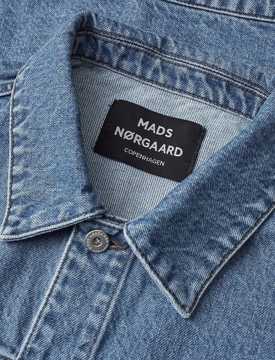 Mads Nørgaard - Arizona Denim Trucker Jacket - vestes en jean non doublées - mid blue stone wash - 4