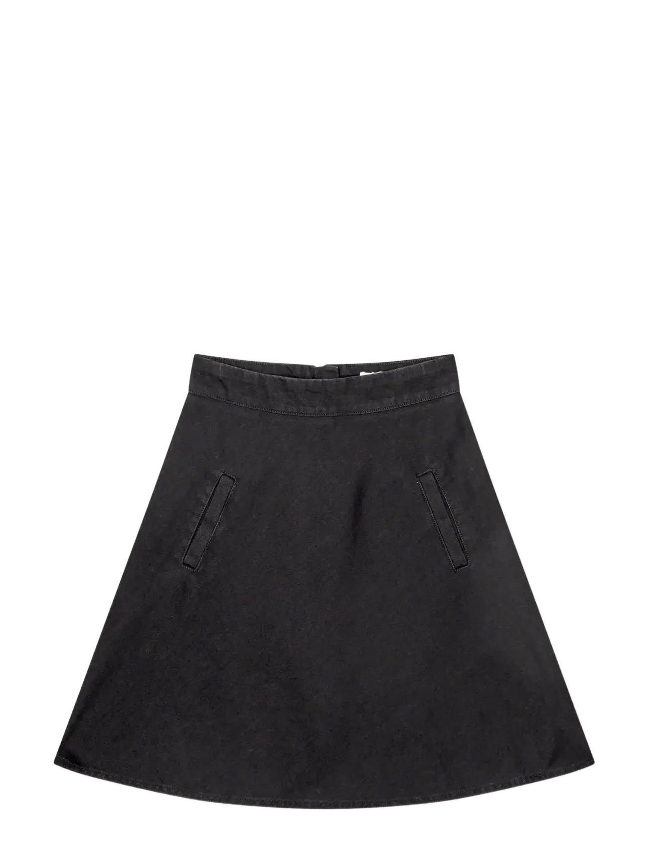 Mads Nørgaard Dyed Denim Stelly Skirt, Kvinder, A-Formet Nederdel, Sort, Str: 34