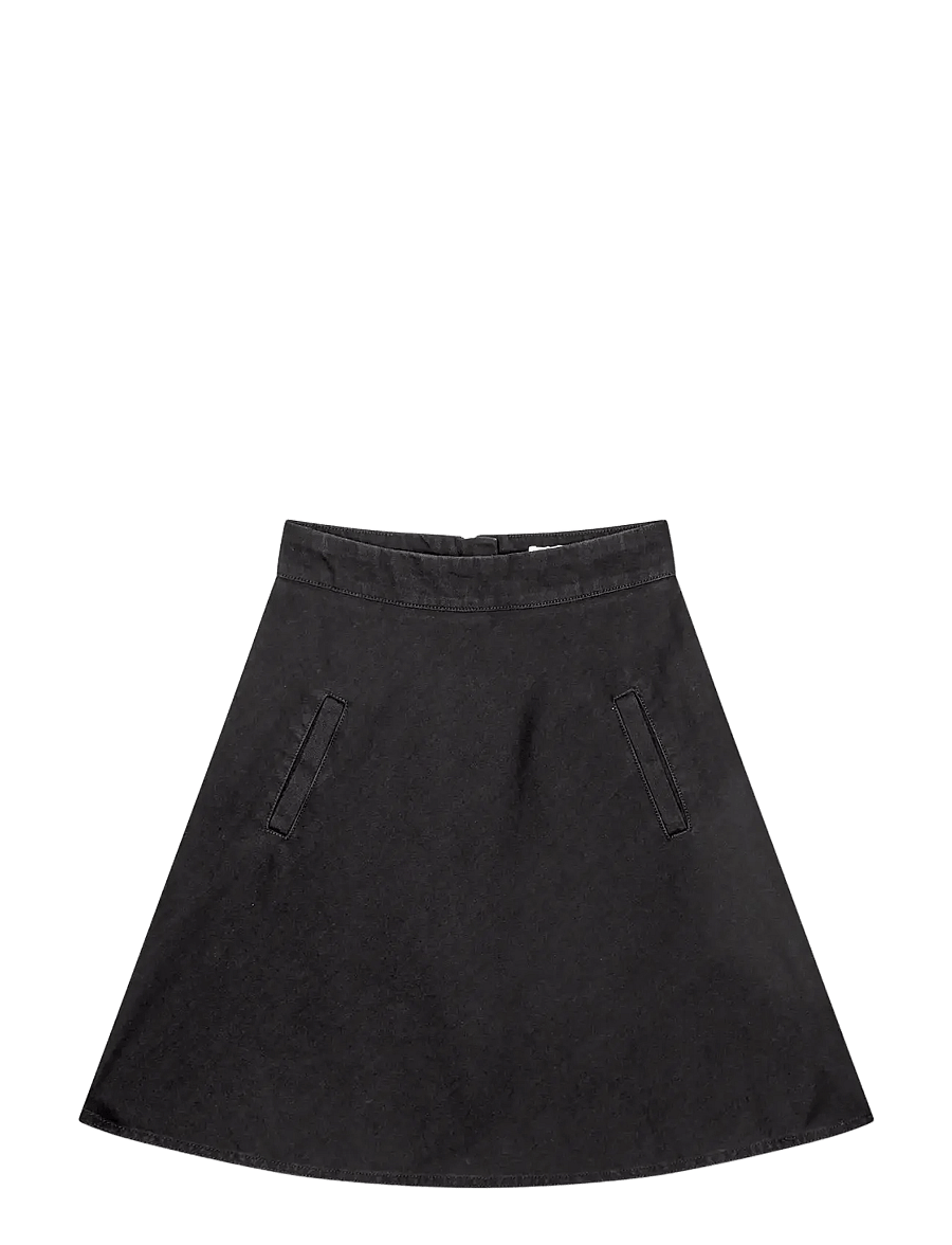 Mads Nørgaard - Dyed Denim Stelly Skirt - jeanskjolar - black - 0
