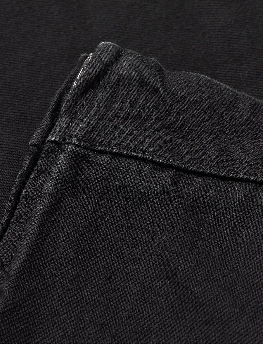 Mads Nørgaard - Dyed Denim Stelly Skirt - jeanskjolar - black - 1
