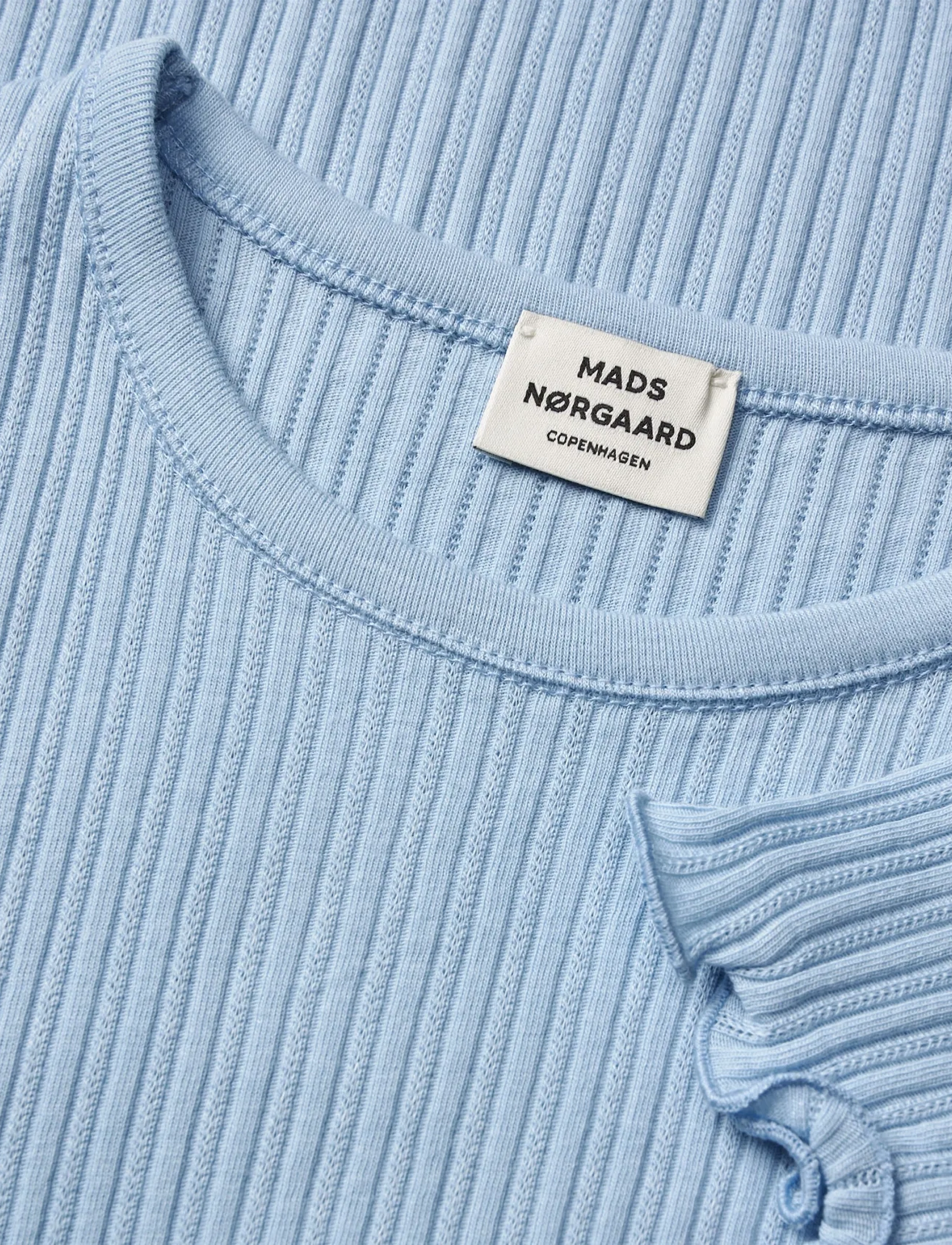 Mads Nørgaard - Pointella Trixina Tee - kurzärmelige - cashmere blue - 2