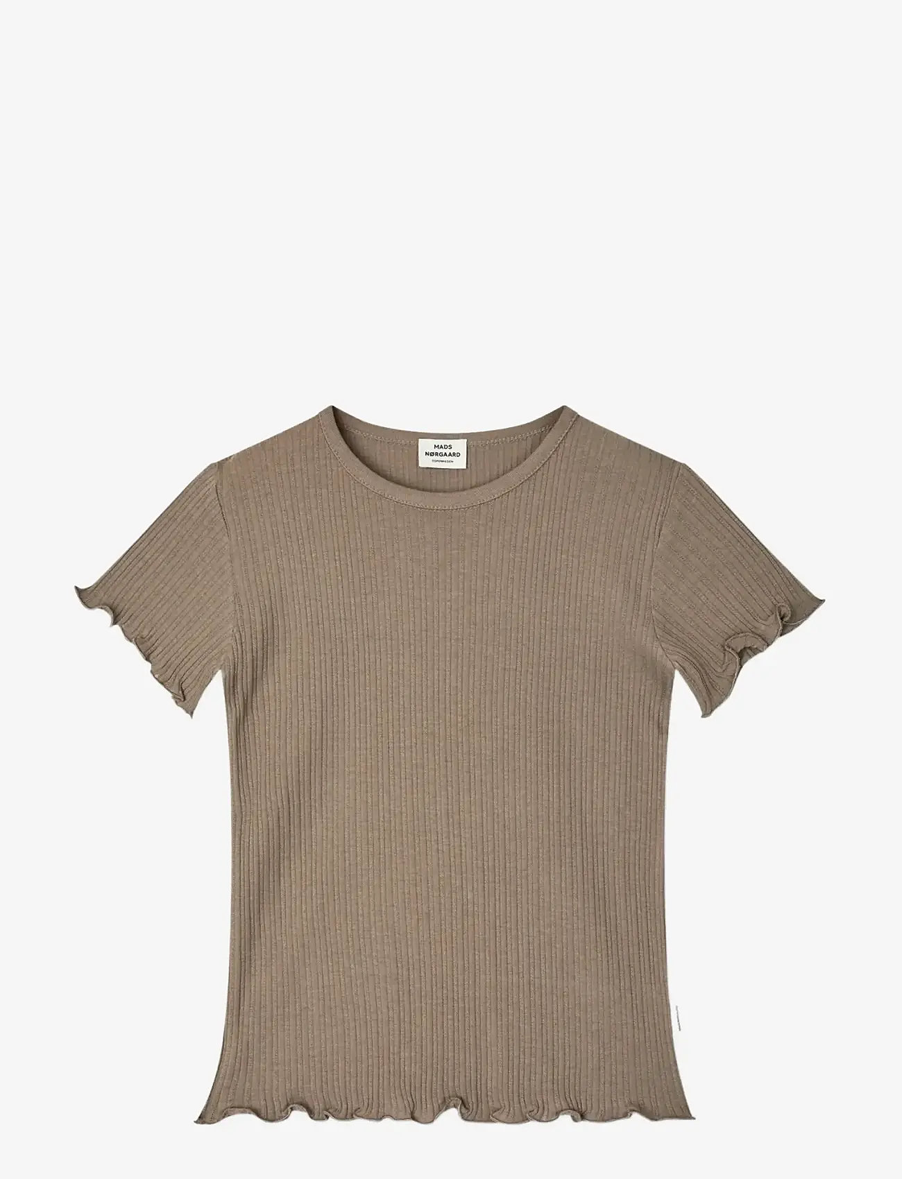 Mads Nørgaard - Pointella Trixina Tee - kortærmede t-shirts - walnut - 0