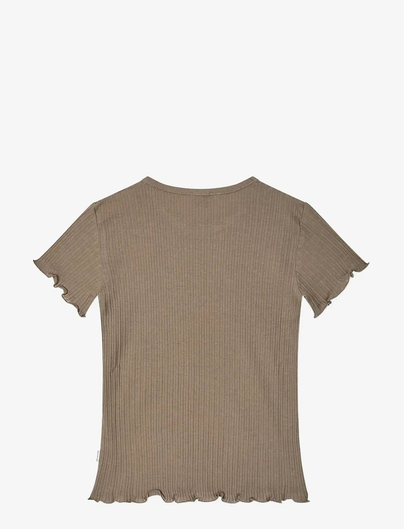 Mads Nørgaard - Pointella Trixina Tee - kortærmede t-shirts - walnut - 1