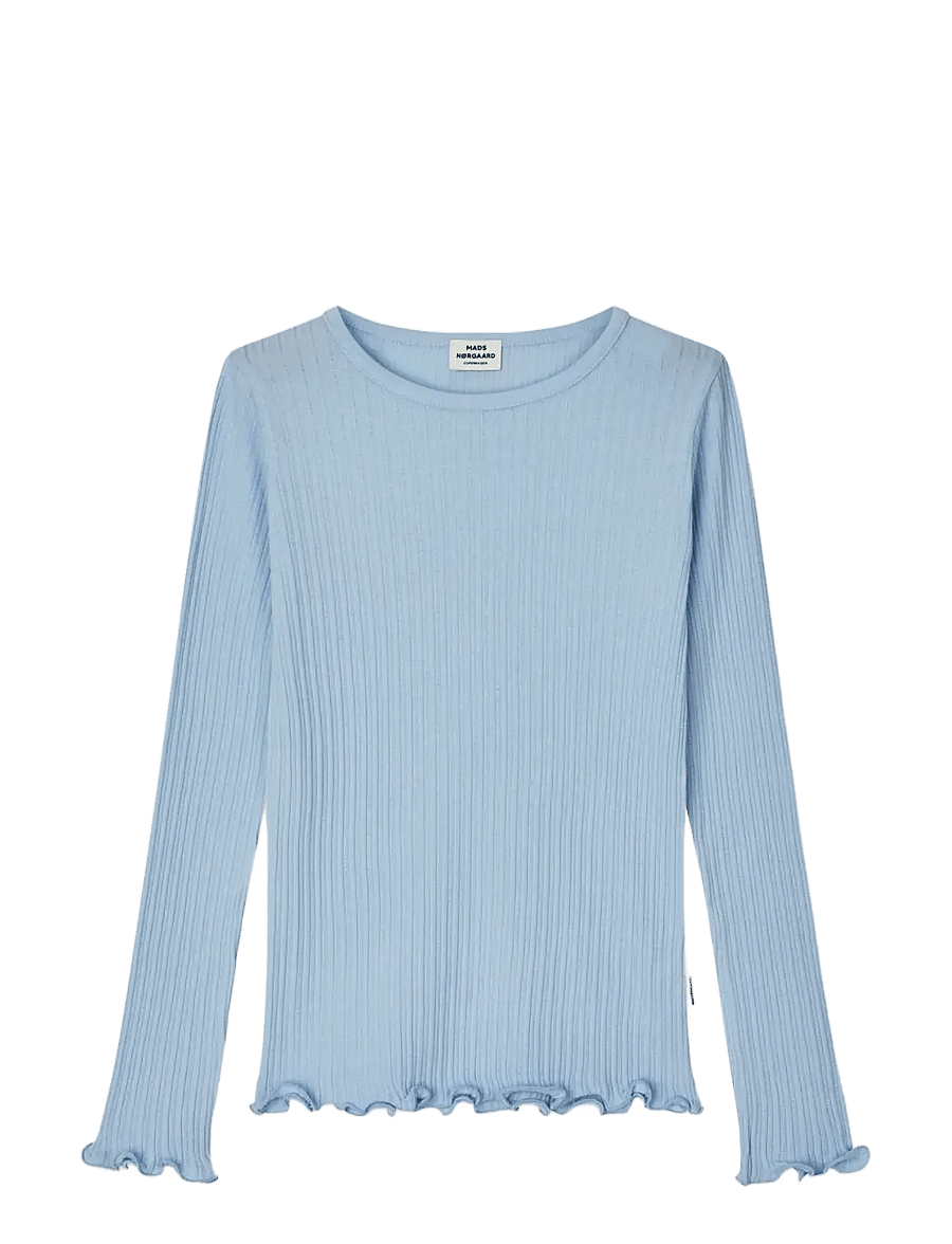 Mads Nørgaard - Pointella Trudy Tee LS - langärmelig - cashmere blue - 0