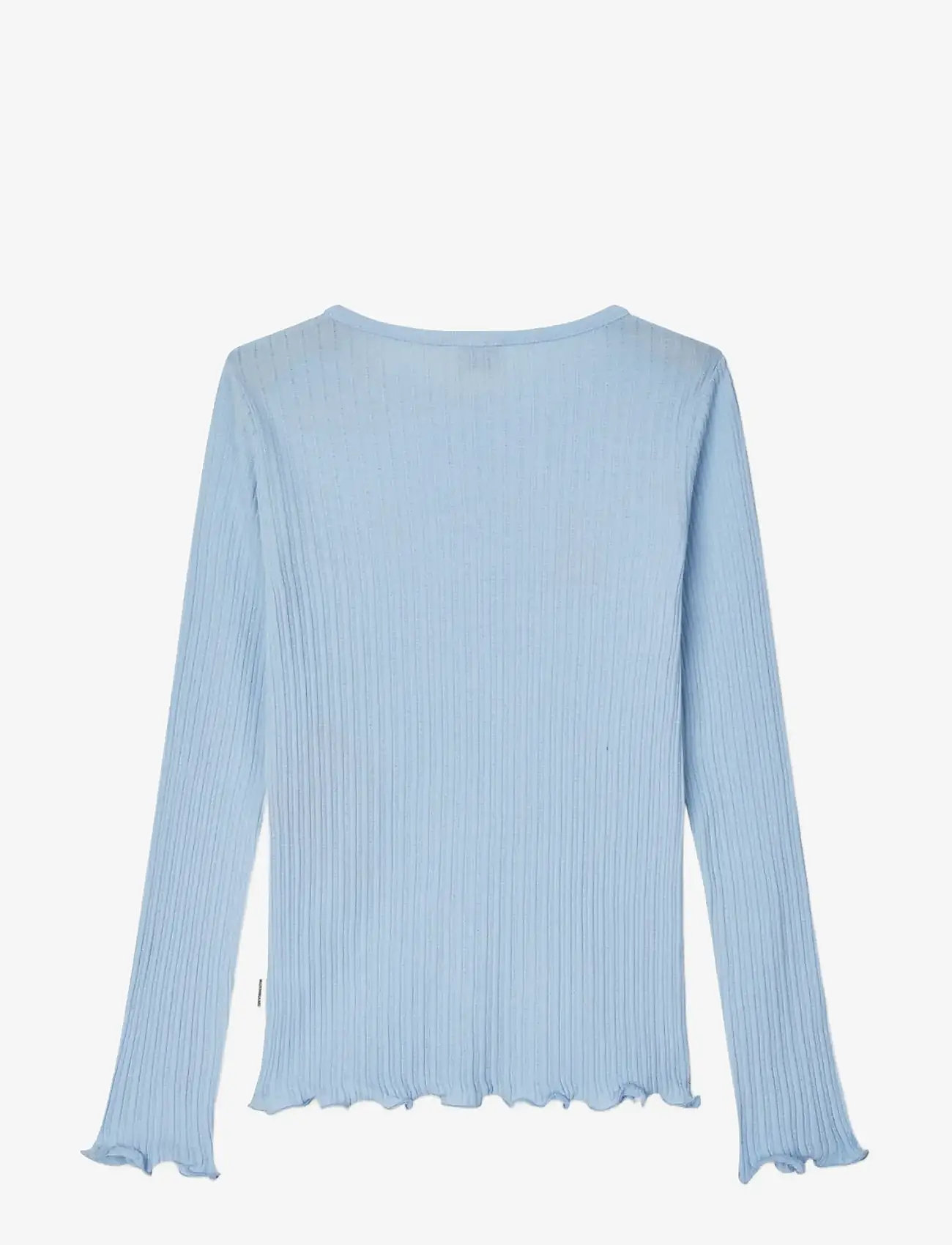 Mads Nørgaard - Pointella Trudy Tee LS - langærmede t-shirts - cashmere blue - 1