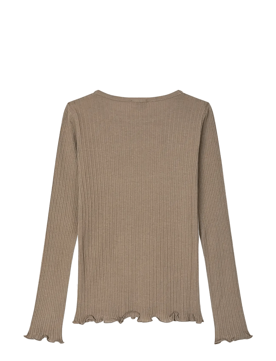 Mads Nørgaard - Pointella Trudy Tee LS - marškinėliai ilgomis rankovėmis - walnut - 1