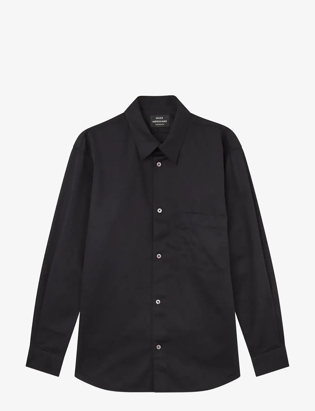 Mads Nørgaard - Cotton Twill Storm Shirt - casual skjorter - black - 0