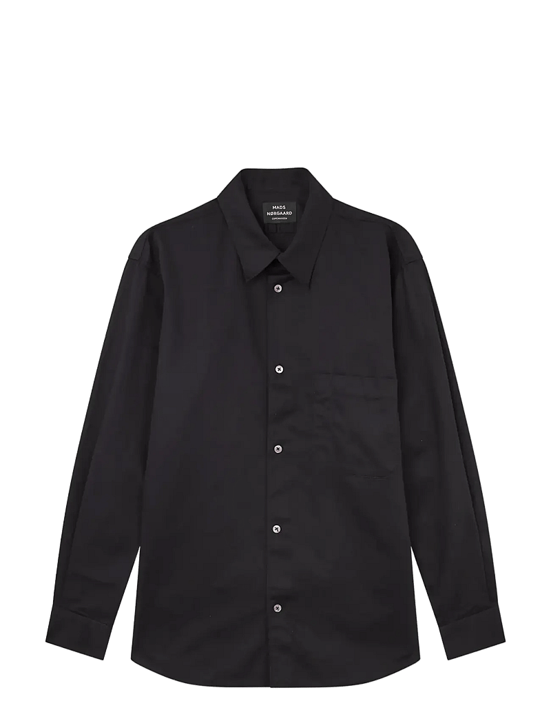 Mads Nørgaard - Cotton Twill Storm Shirt - casual skjorter - black - 0