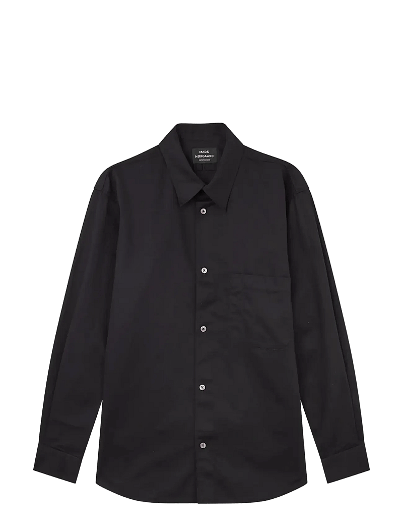 Mads Nørgaard - Cotton Twill Storm Shirt - casual skjorter - black - 0