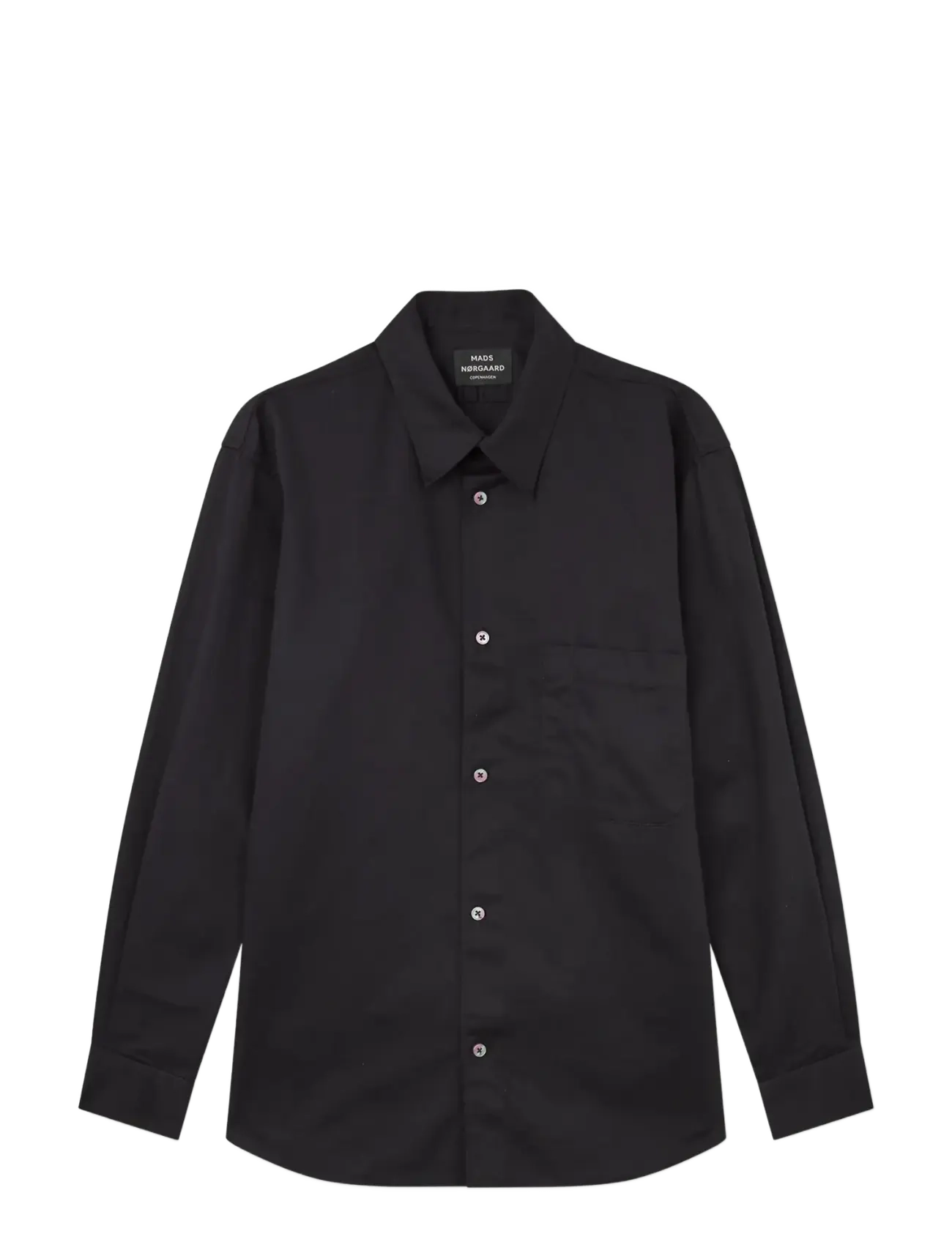 Mads Nørgaard - Cotton Twill Storm Shirt - casual skjorter - black - 0