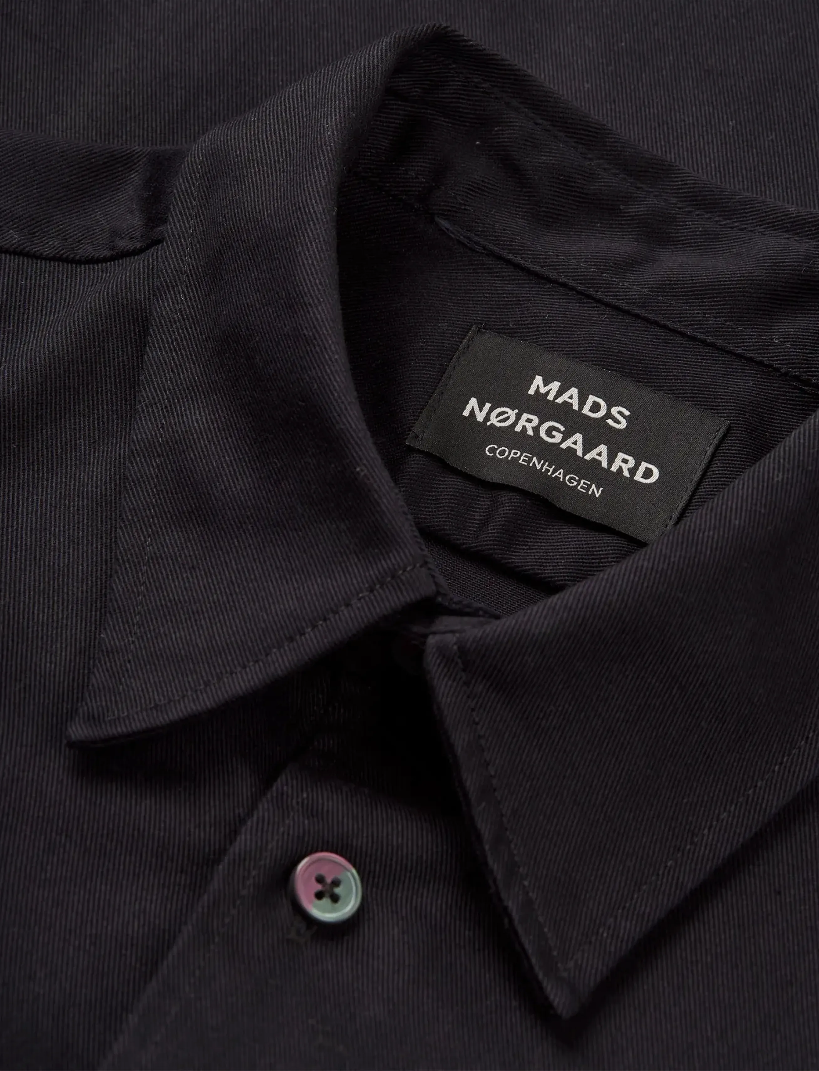 Mads Nørgaard - Cotton Twill Storm Shirt - casual skjorter - black - 1