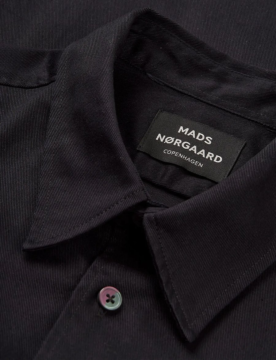 Mads Nørgaard - Cotton Twill Storm Shirt - chemises décontractées - black - 1