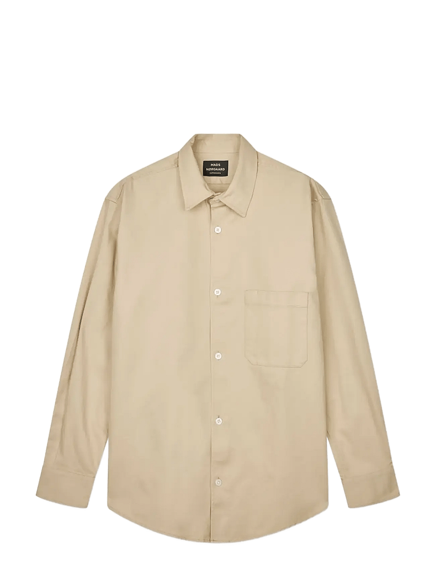 Mads Nørgaard - Cotton Twill Storm Shirt - chemises décontractées - castle wall - 1