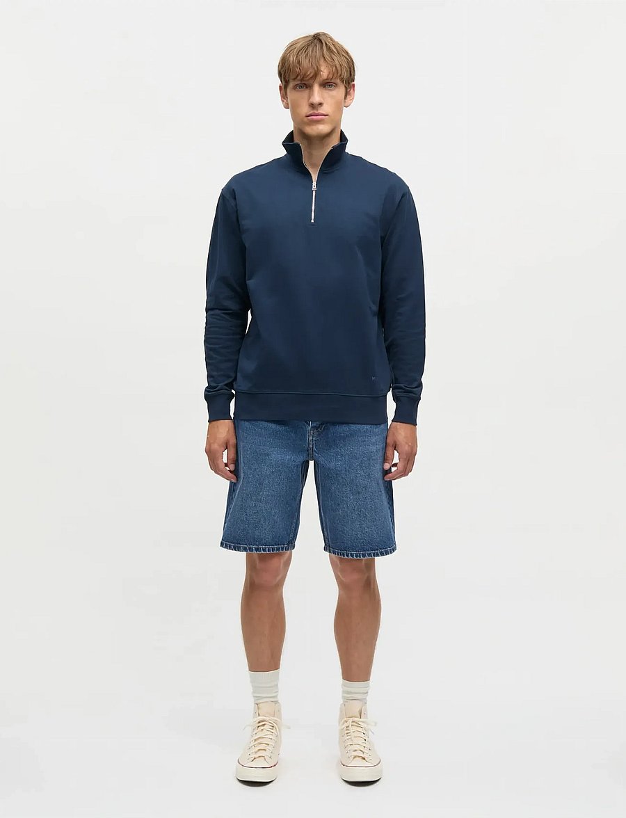 Mads Nørgaard - Arizona Denim Coen Shorts - jorts - mid blue stone wash - 0