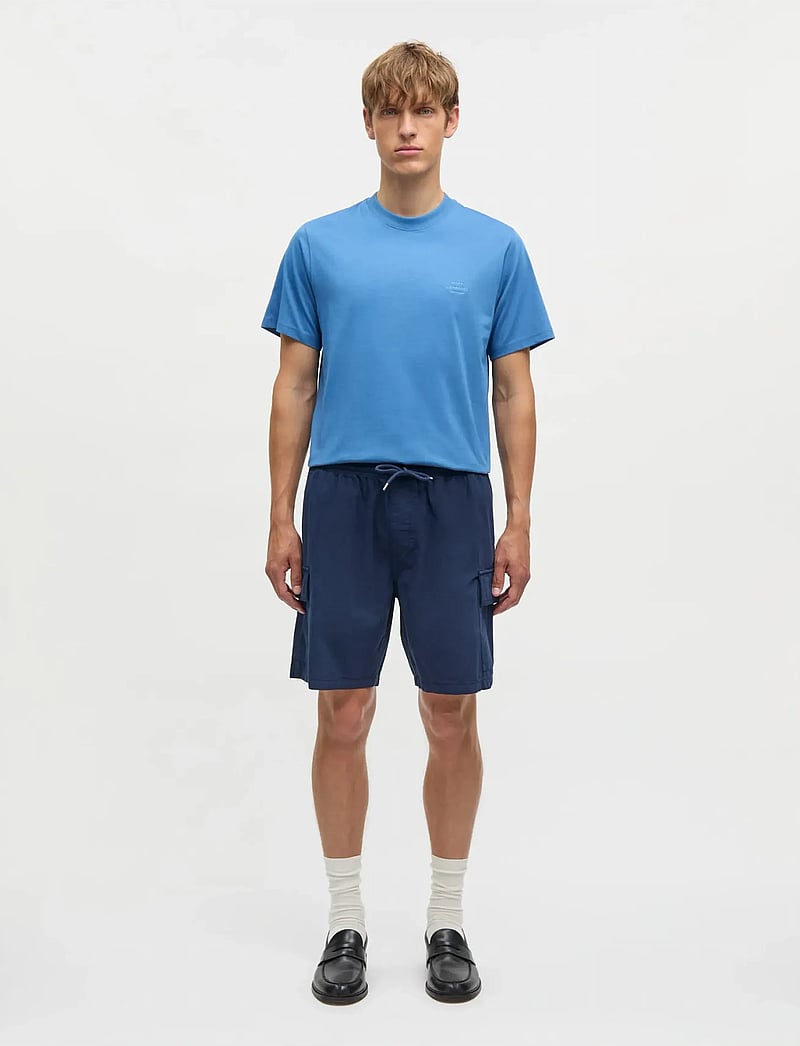Mads Nørgaard - Cotton Ripstop Cargo Shorts - cargo shorts - sky captain - 0