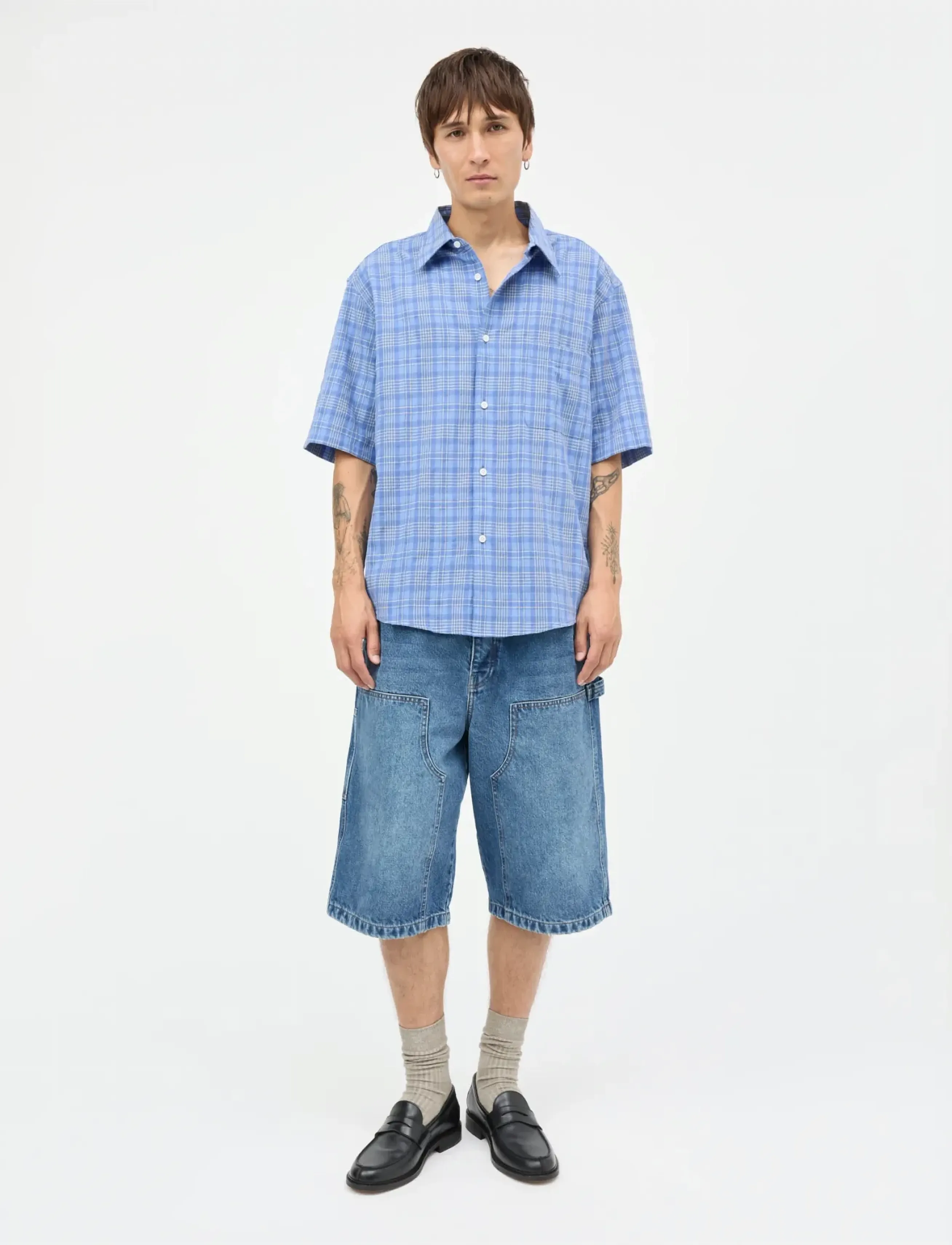 Mads Nørgaard Arizona Denim James Shorts - Iedvesma - MID BLUE STONE WASH / blue