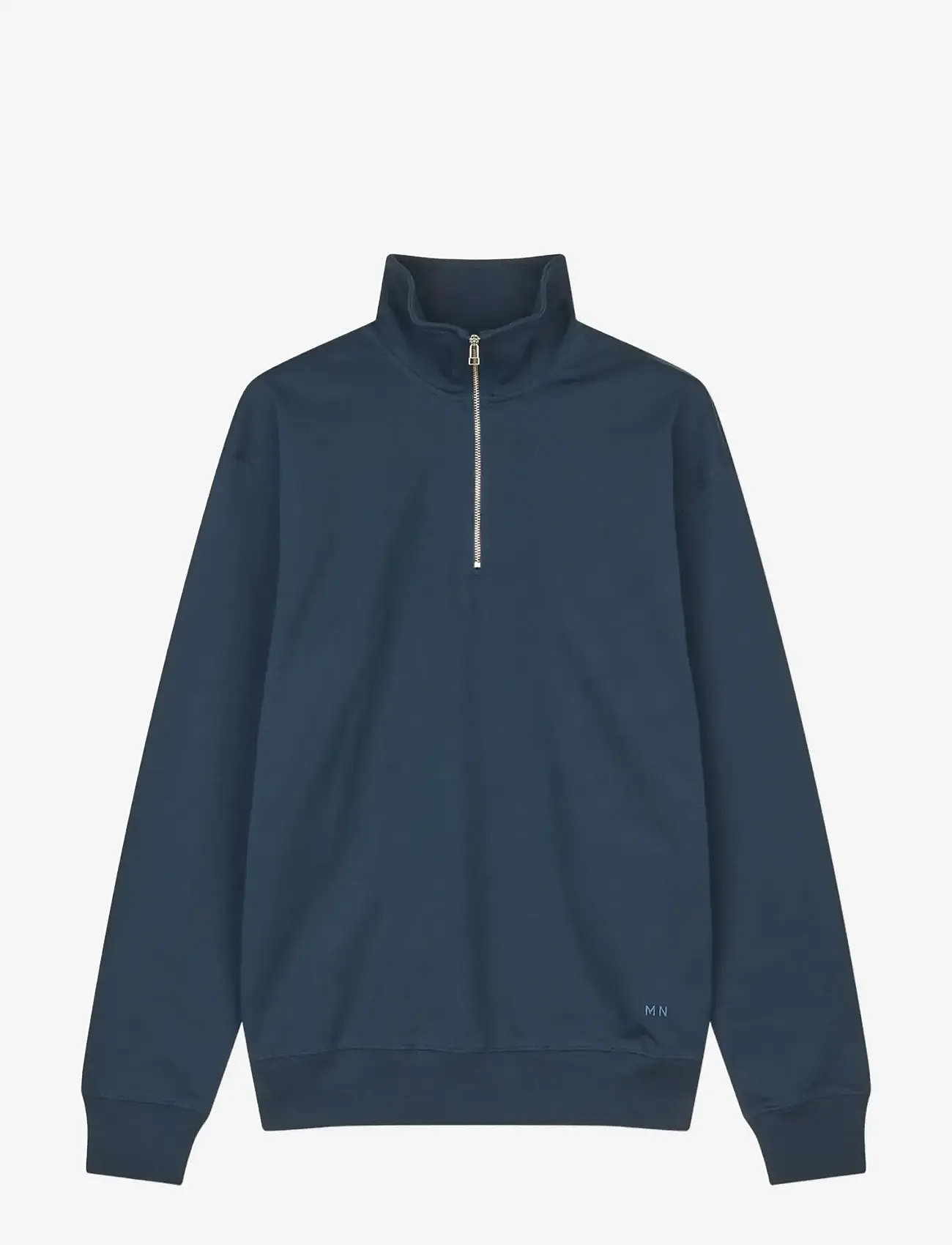 Mads Nørgaard - Light Terry Hans Half zip Sweat - half zip-tröjor - sky captain - 1