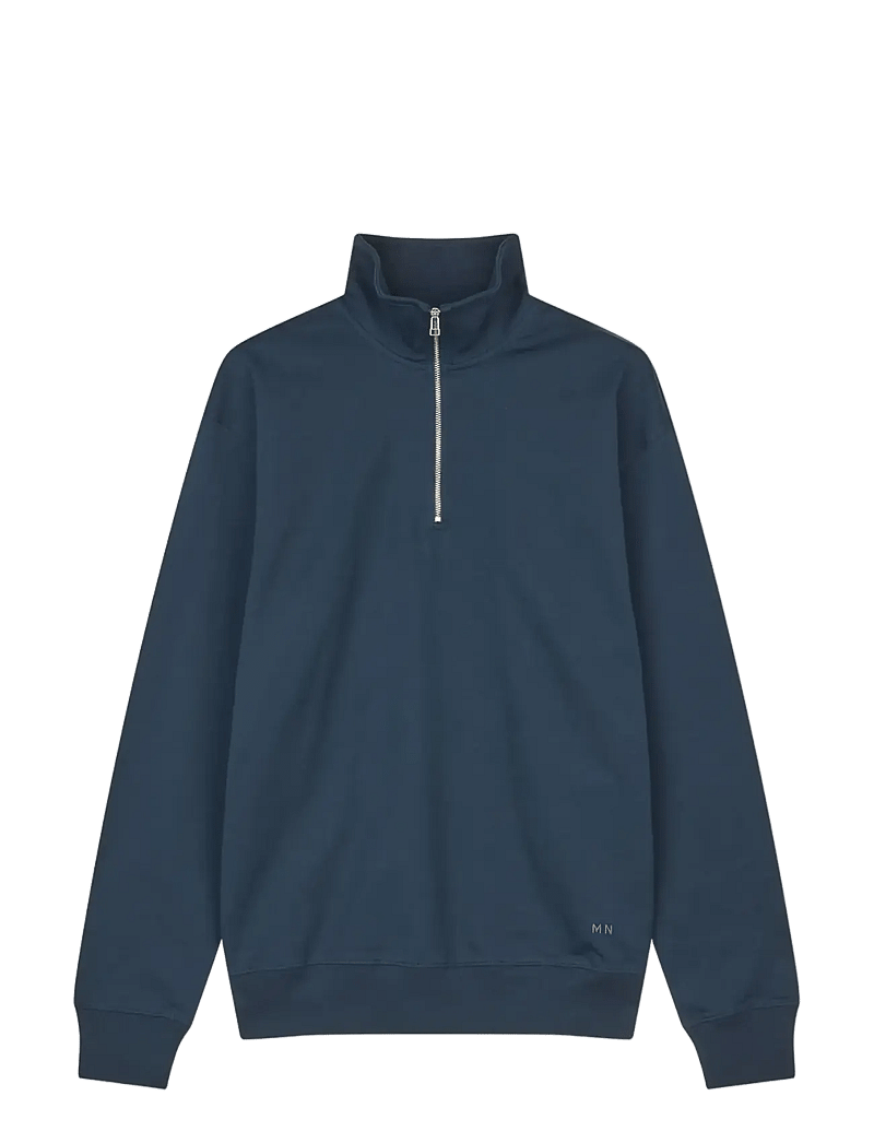 Mads Nørgaard - Light Terry Hans Half zip Sweat - half zip-tröjor - sky captain - 1