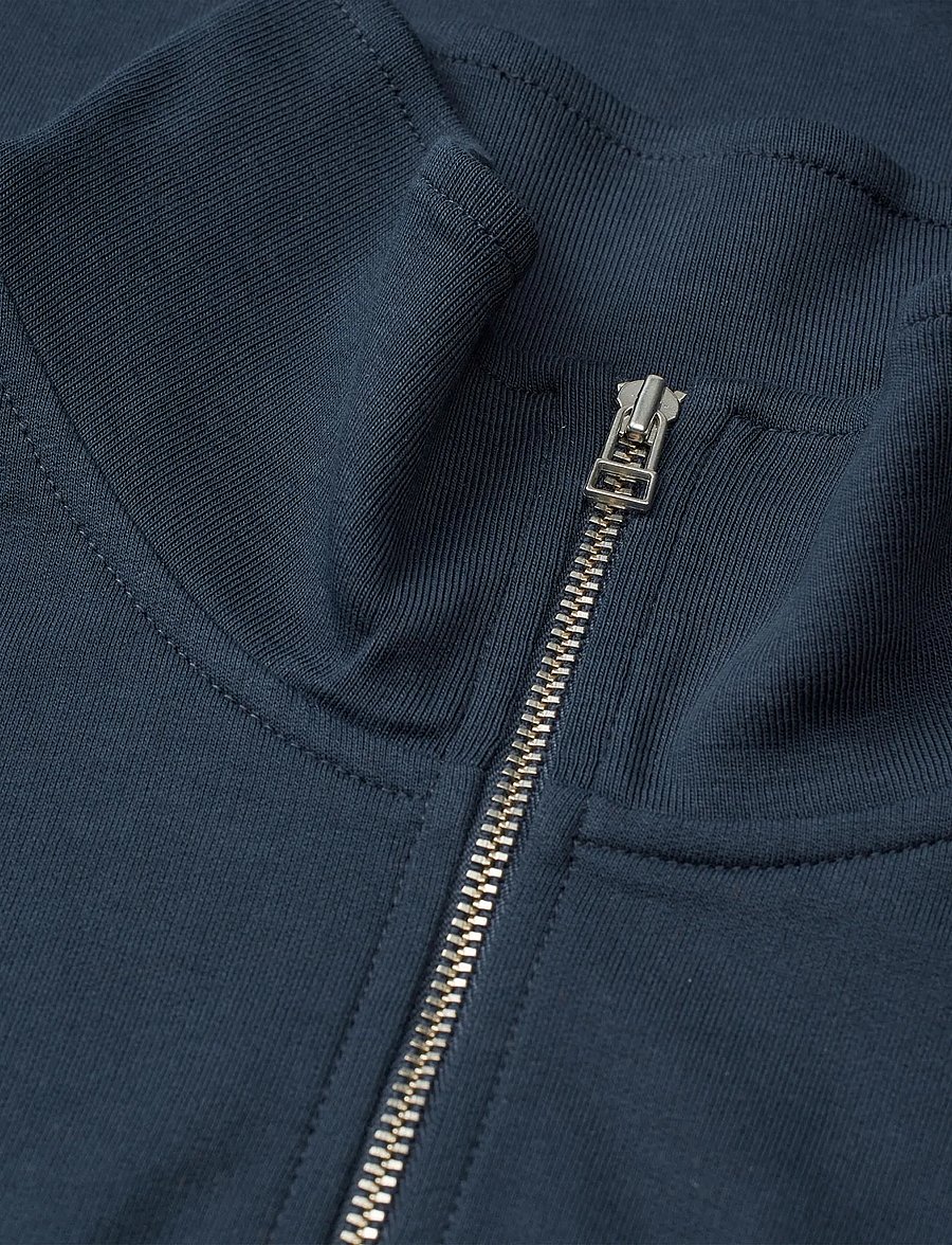 Mads Nørgaard - Light Terry Hans Half zip Sweat - pullover mit halbem reißverschluss - sky captain - 3