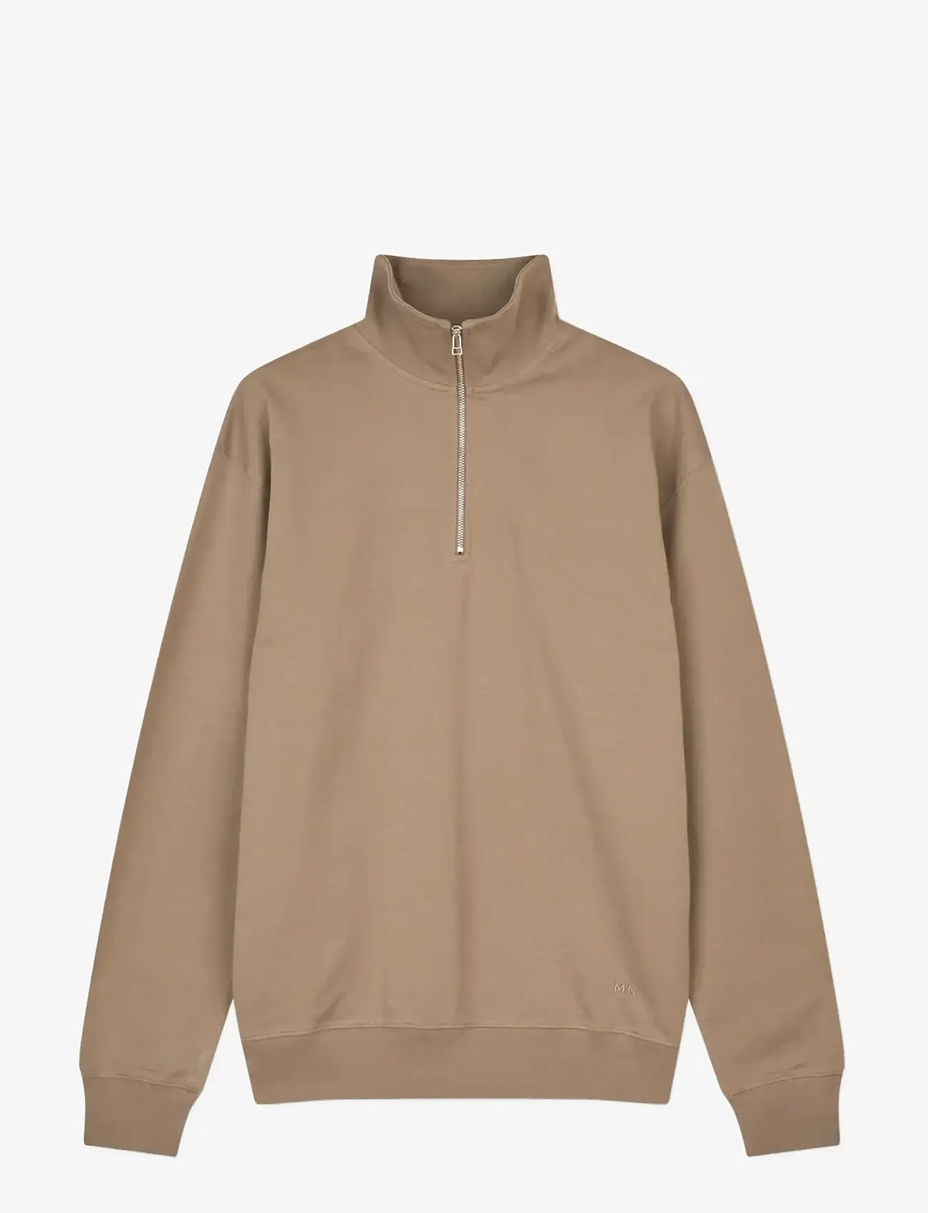 Mads Nørgaard - Light Terry Hans Half zip Sweat - half zip-tröjor - walnut - 0