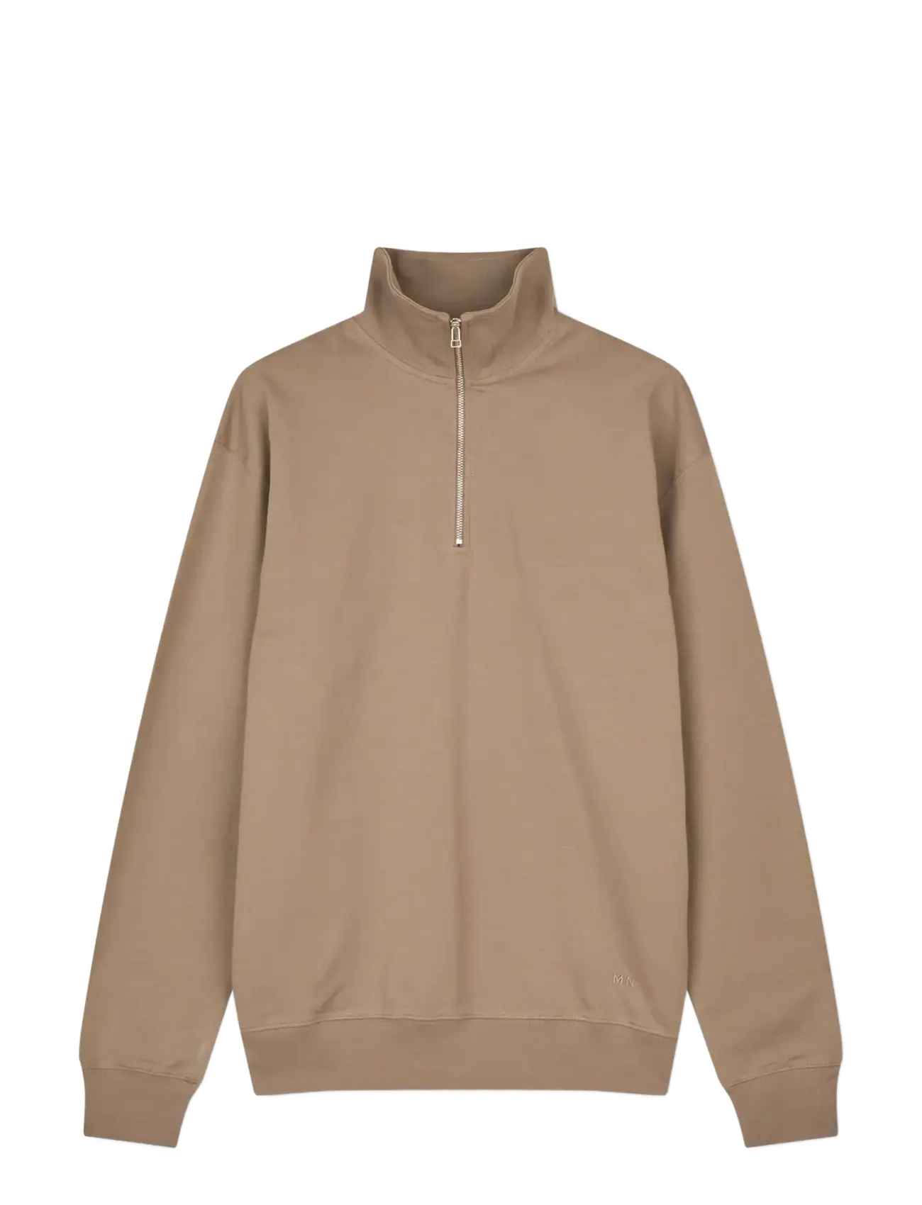 Light Terry Hans Half zip Sweat - WALNUT