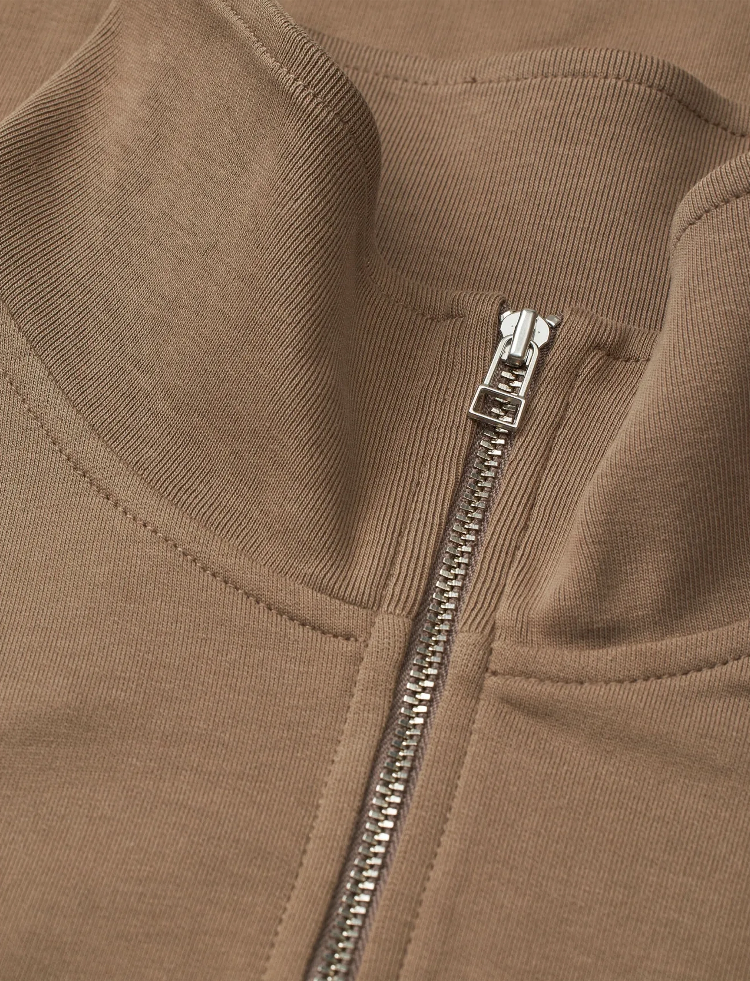 Mads Nørgaard - Light Terry Hans Half zip Sweat - tõmblukk-kaelusega džemprid - walnut - 1