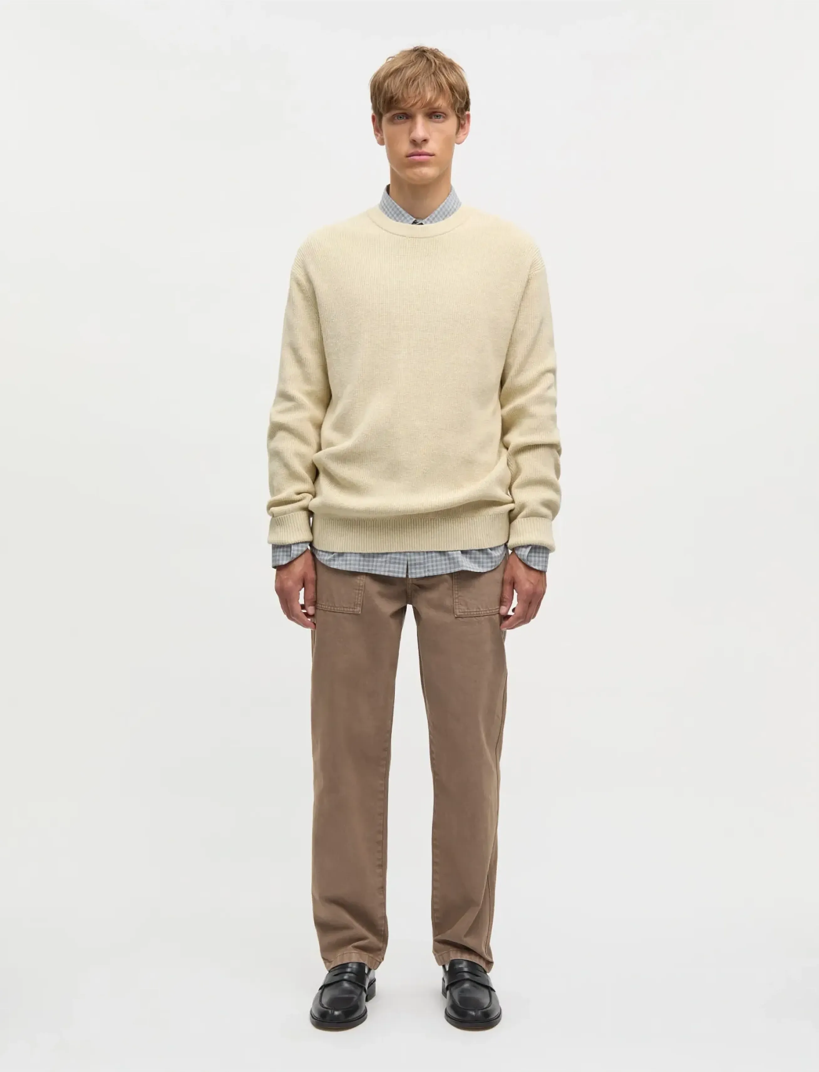 Mads Nørgaard Super Cotton Valdemar Knit - Inspiration - CASTLE WALL / beige
